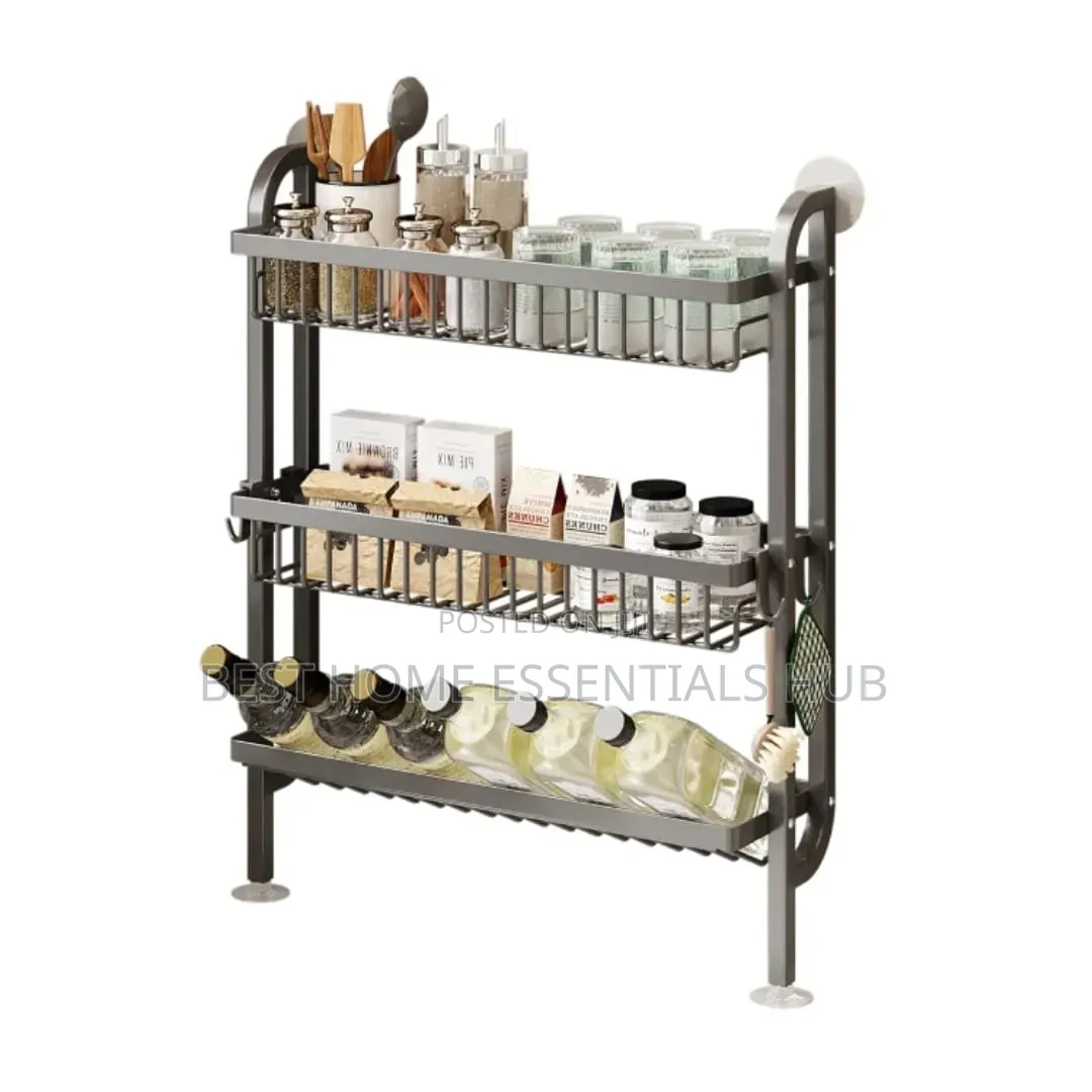 *3-Tier Wall-Mounted Kitchen Storage Rack