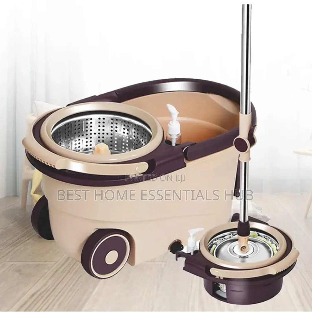 *360° Spin Mop With Bucket and Dehydration Basket