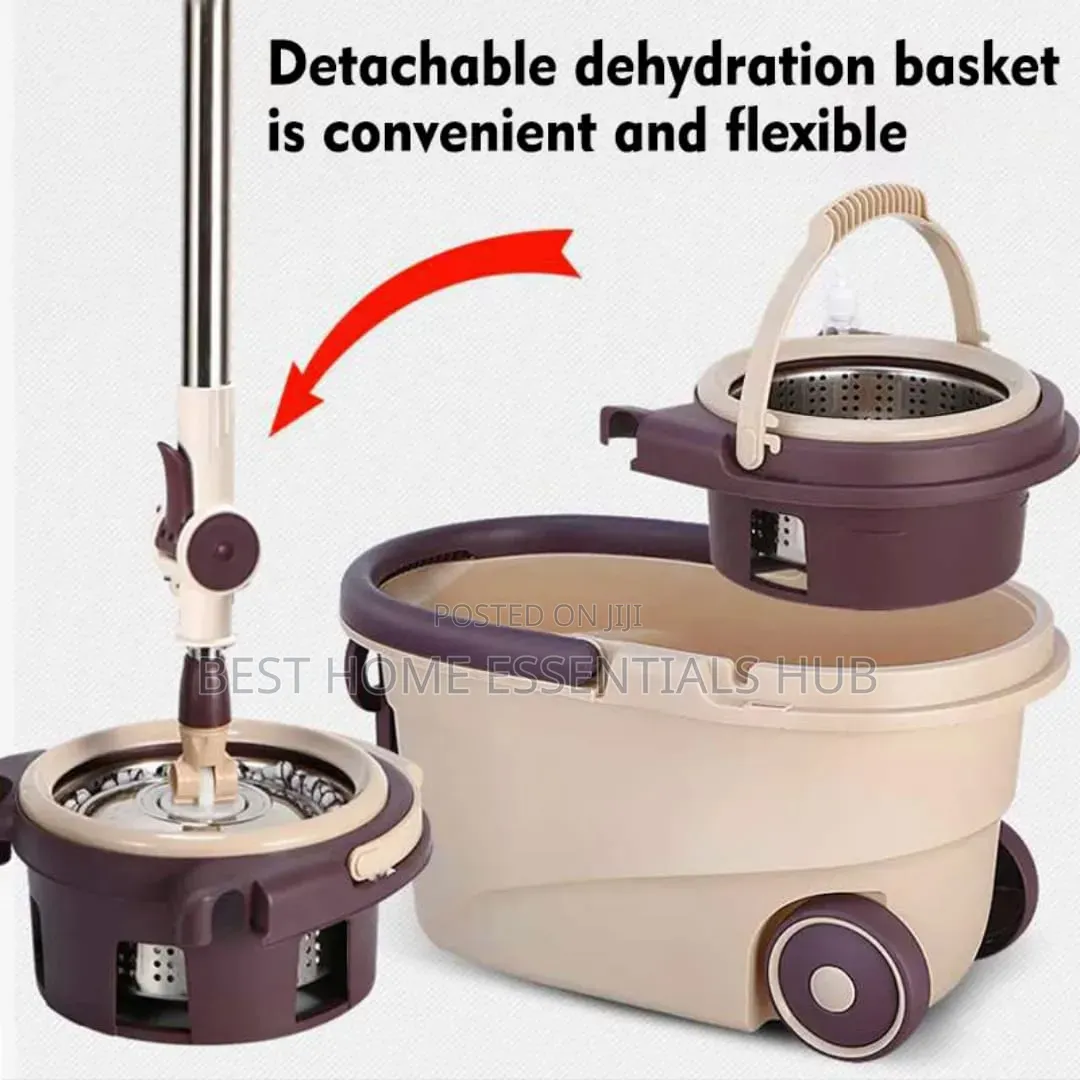 *360° Spin Mop With Bucket and Dehydration Basket