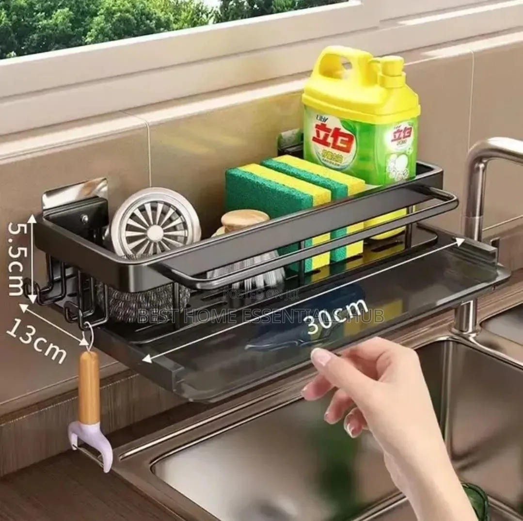 *Aluminum Kitchen Bathroom Sink Sponge Caddy