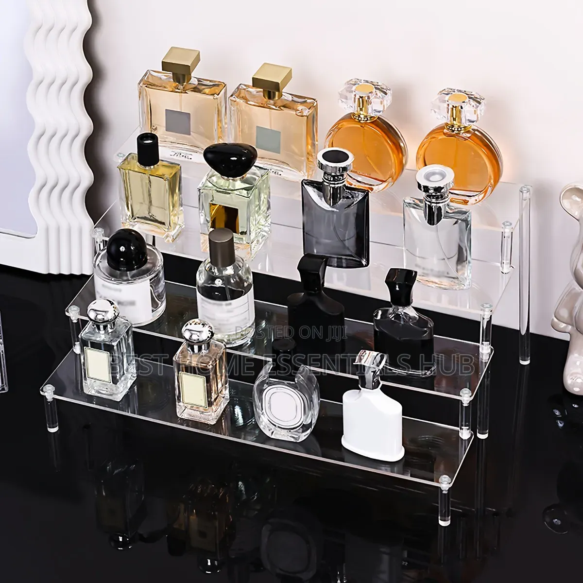 *Clear 4-Tier Acrylic Perfume Display Stand