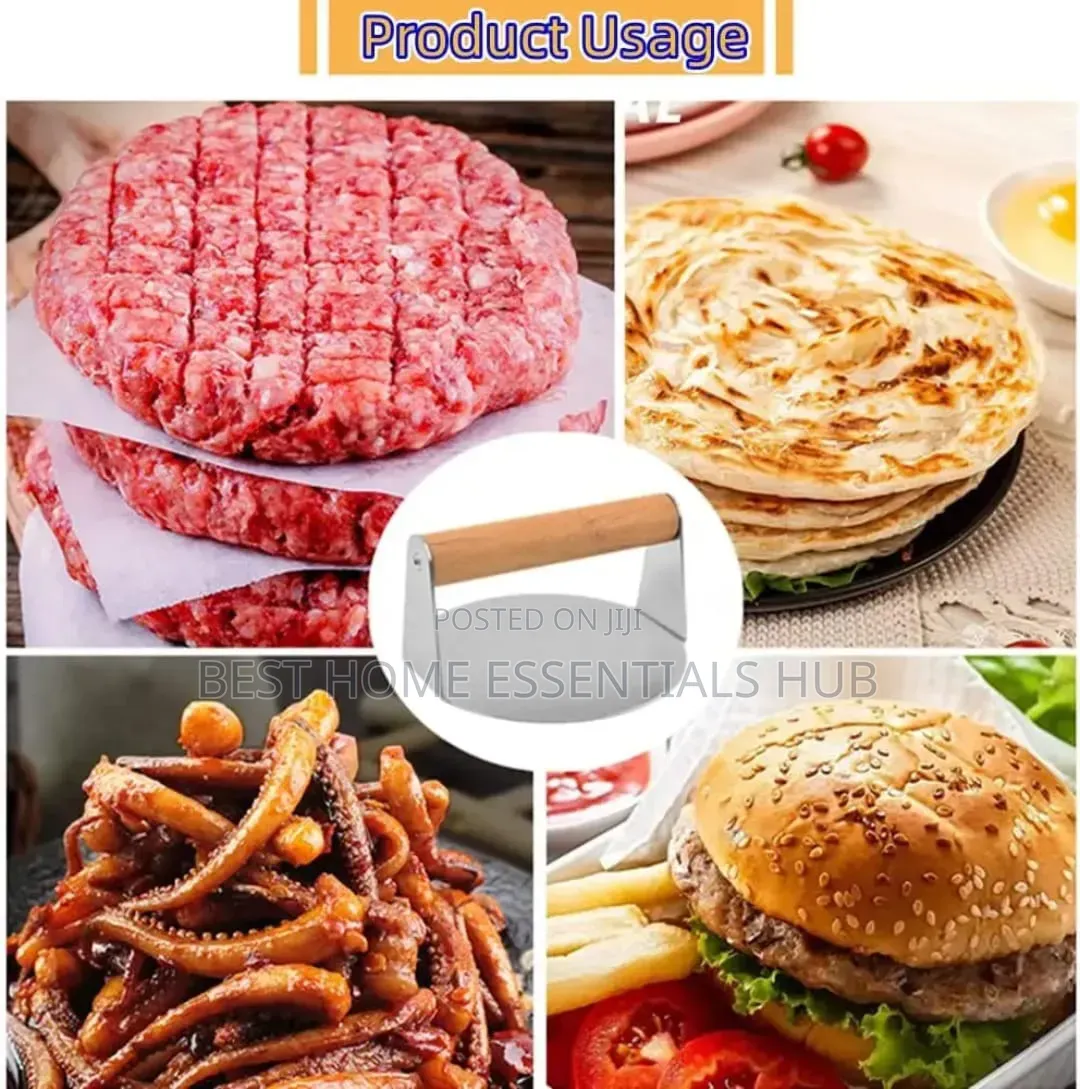 *Heavy Duty Round Stainless Steel Chapati Spinner\Burger Press