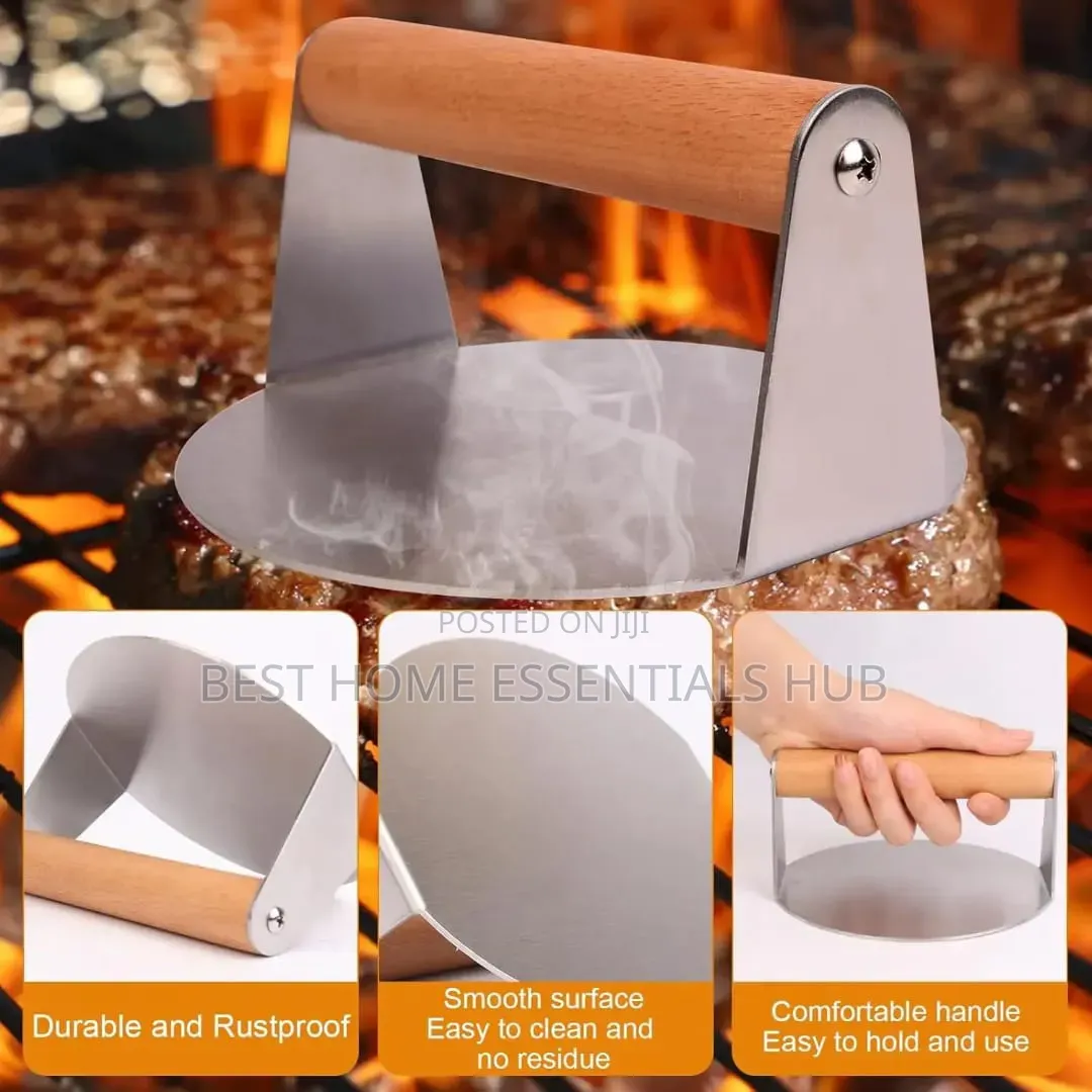 *Heavy Duty Round Stainless Steel Chapati Spinner\Burger Press