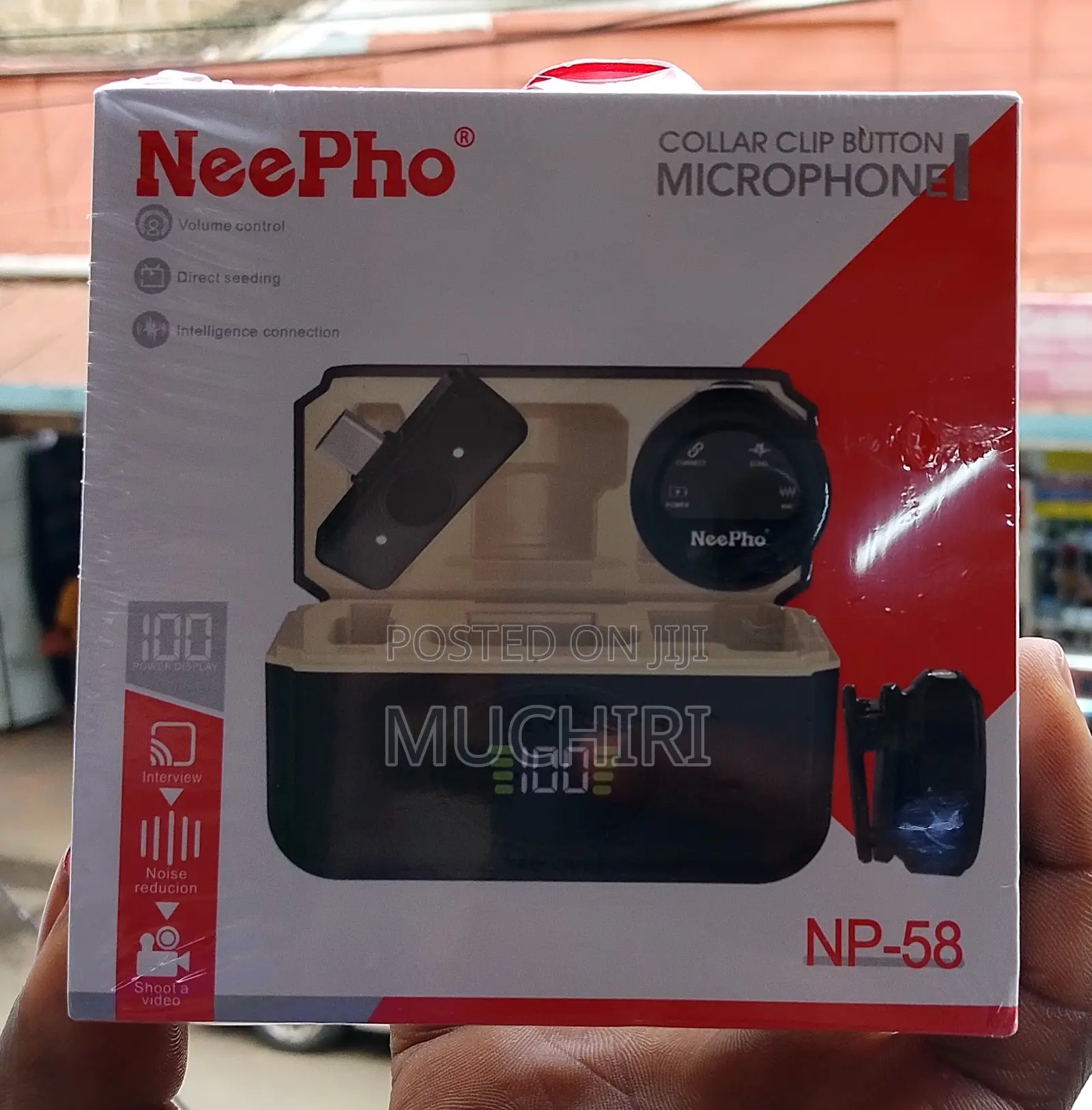 Neepho Collar Clip Button Wireless Microphone