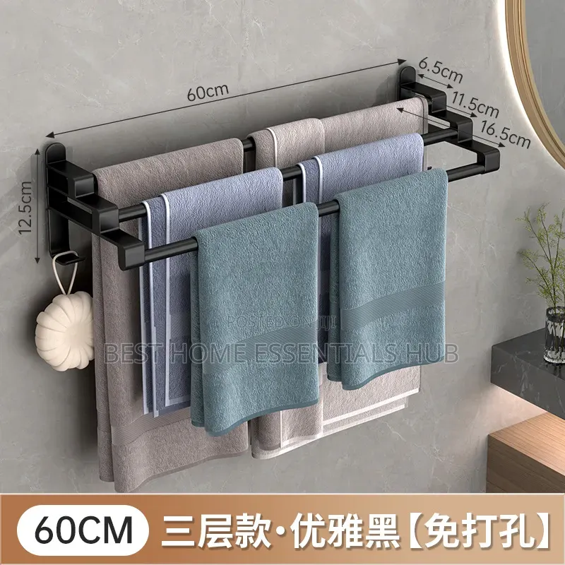 *Three Layer Towel Rack*
60cm- Black White