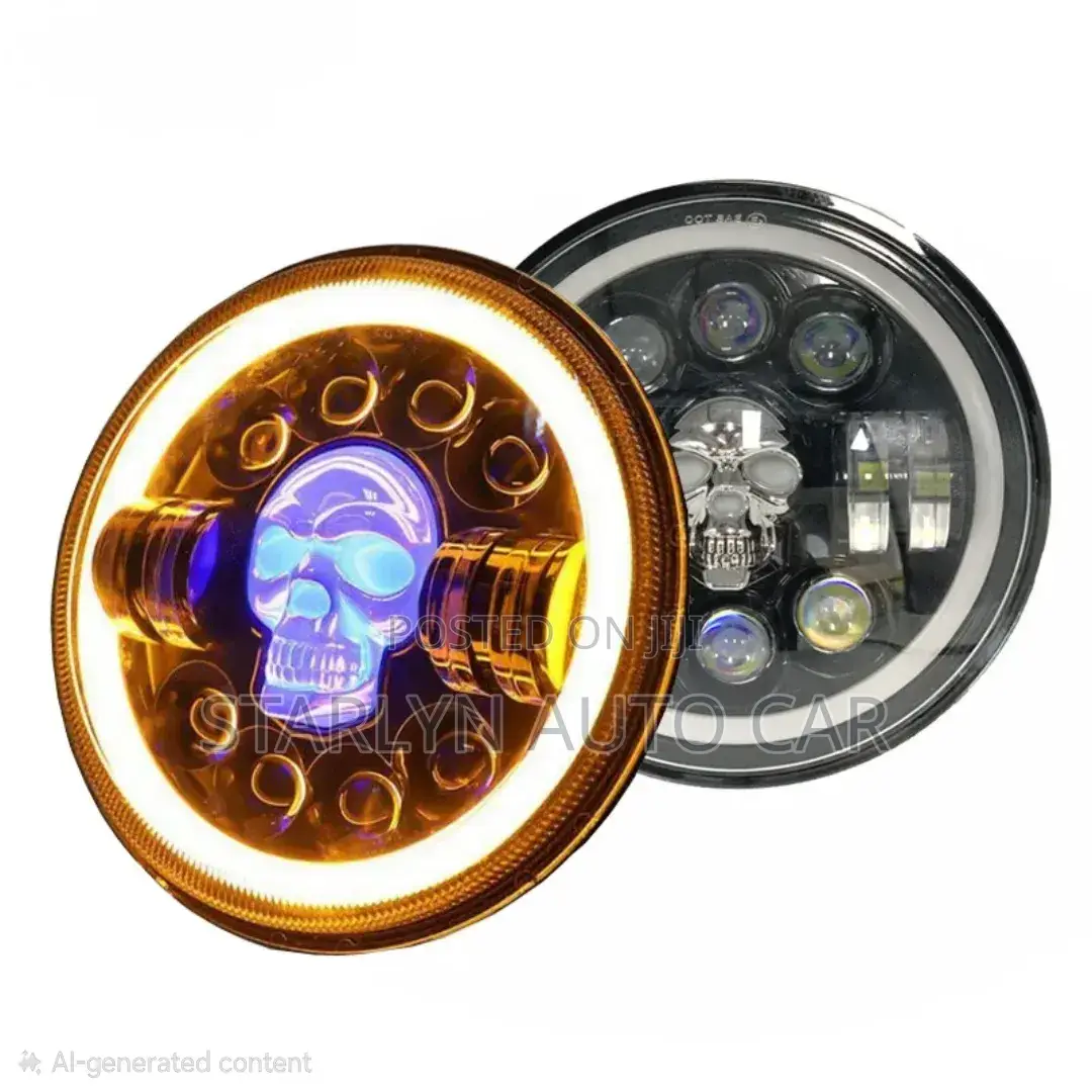 7-Inch Skull Led Headlights – Ultimate Custom Style Performance