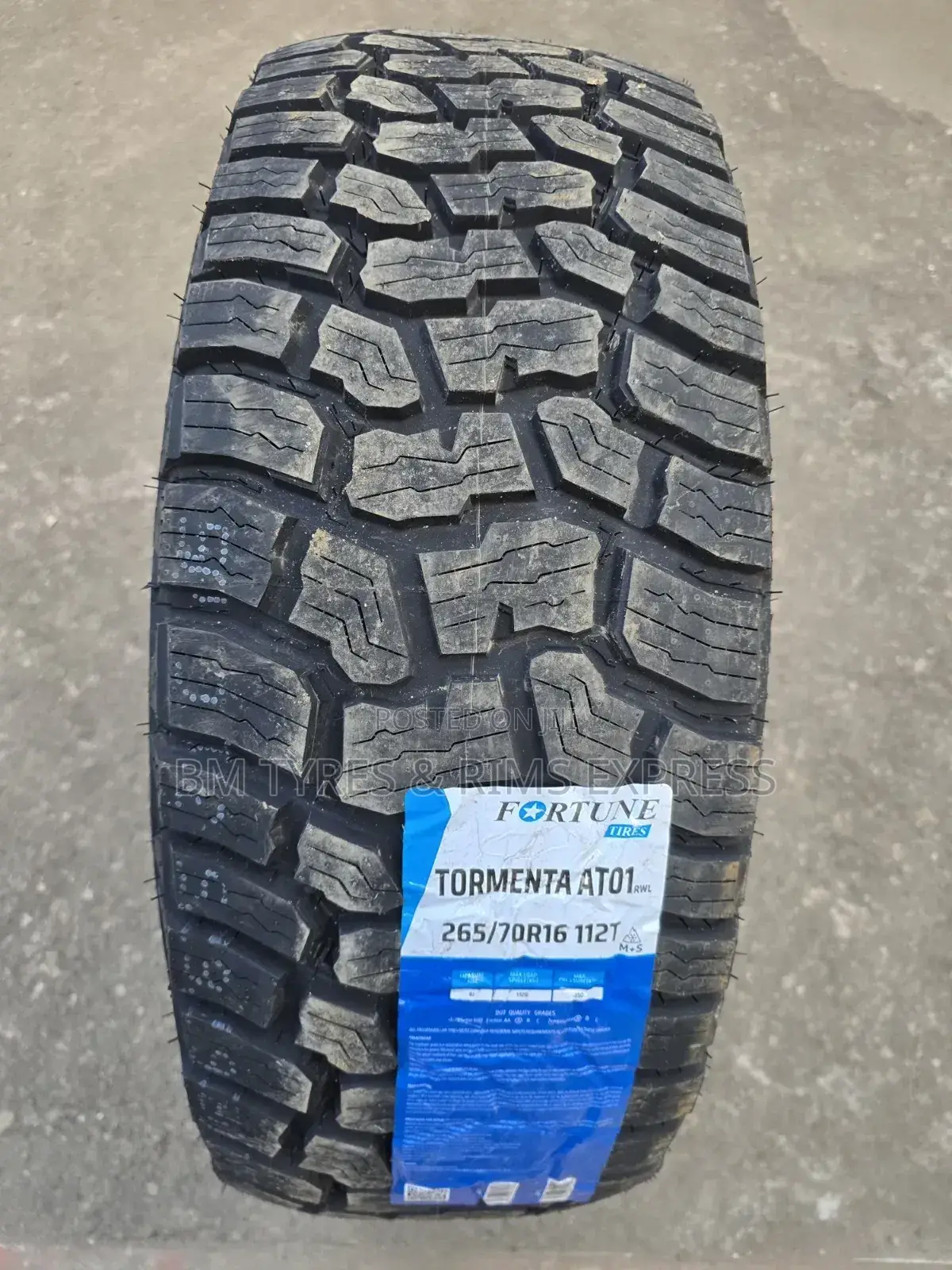 265 /70 R16 Fortune Tyres (Tormenta) All Terrein.