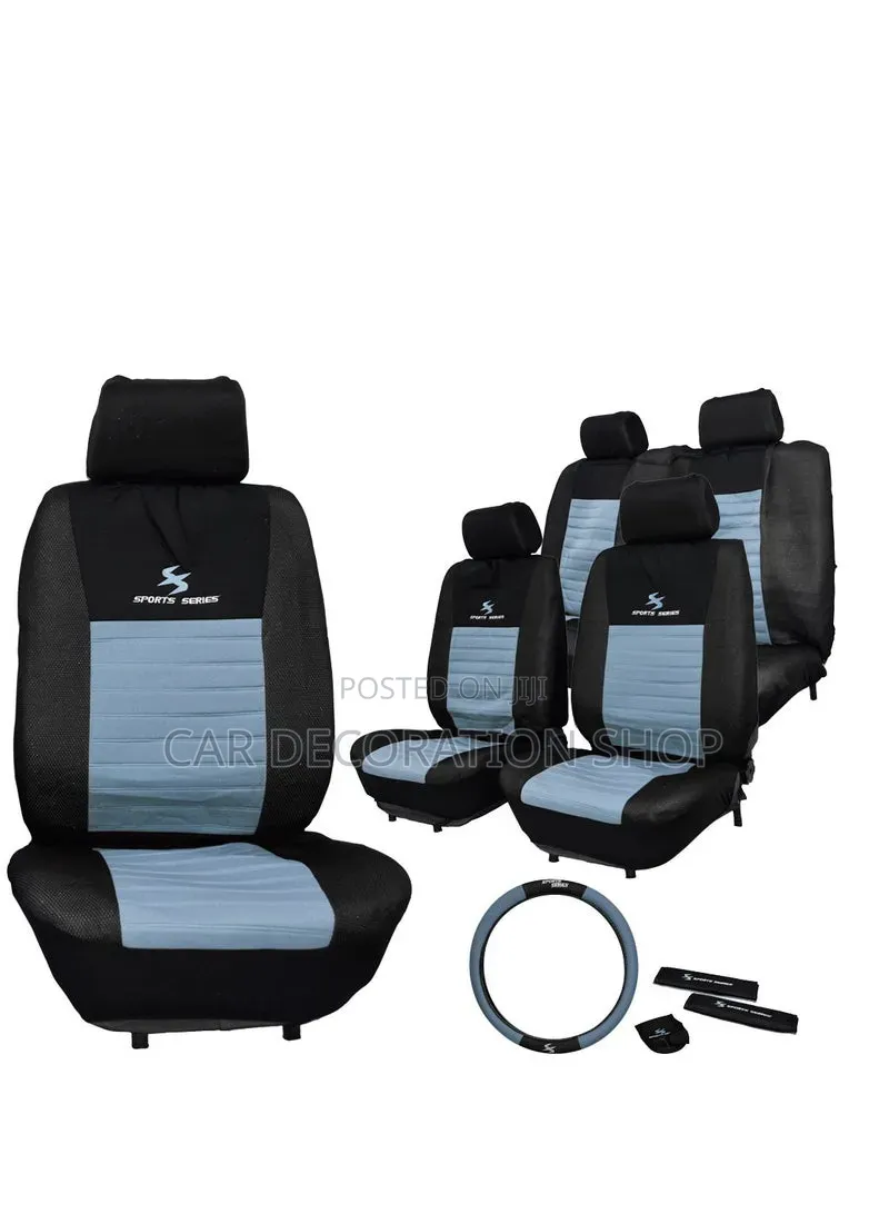 Greyblack Sport Series Breathable Fabricfoam Padding Comfort Seatcover