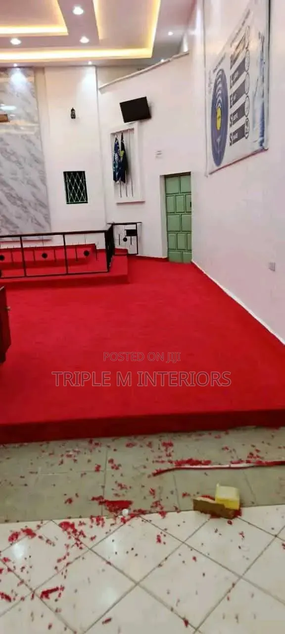 Church Stage Red Usa Style Carpet