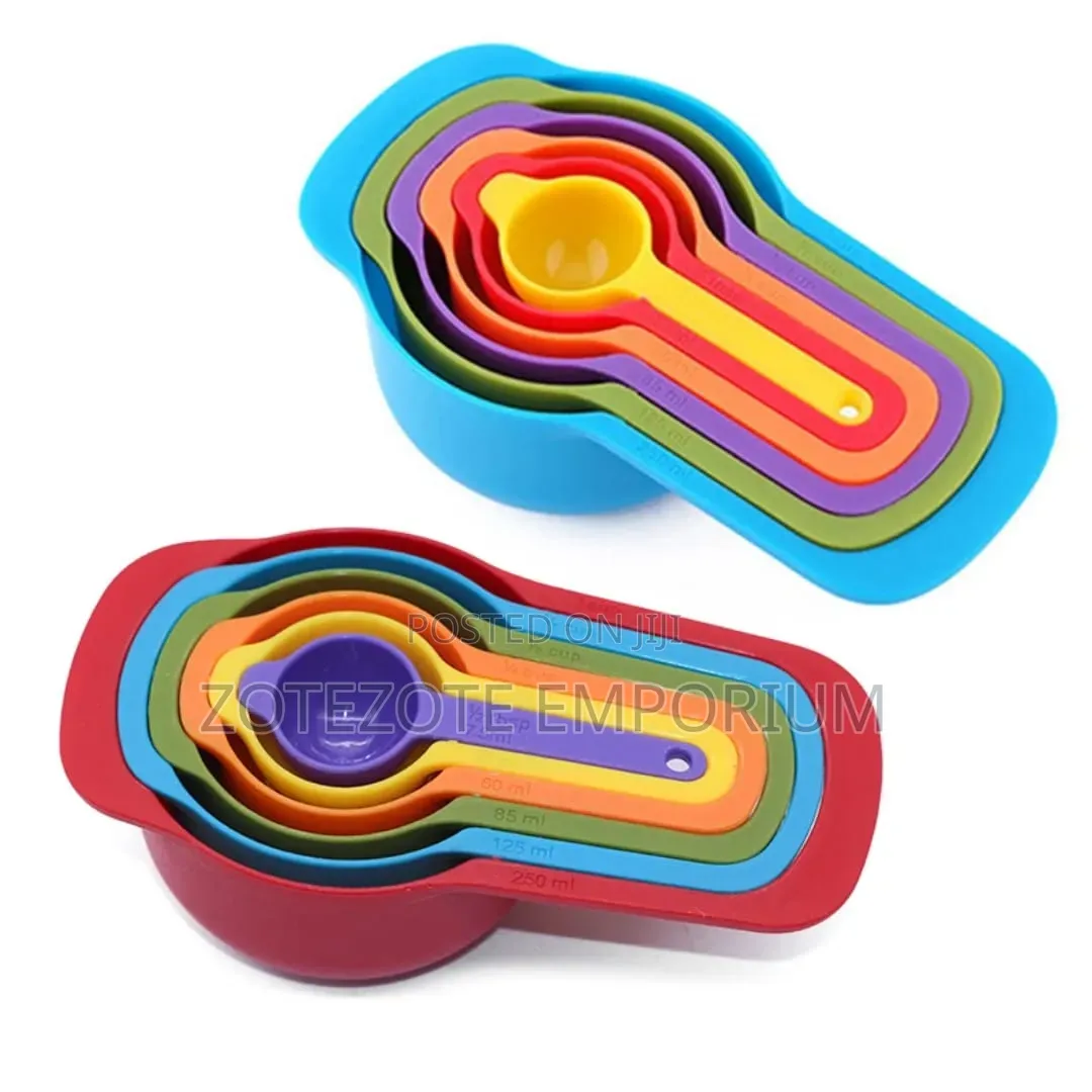 Colourful Nesting Measuring Cups and Spoon Set