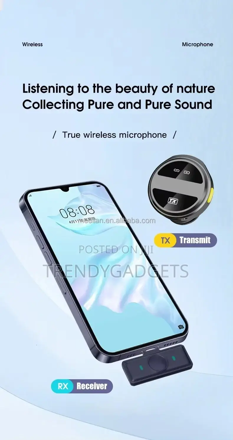 Sx21 Wireless Lavalier Microphone Plug Play Phone Cam