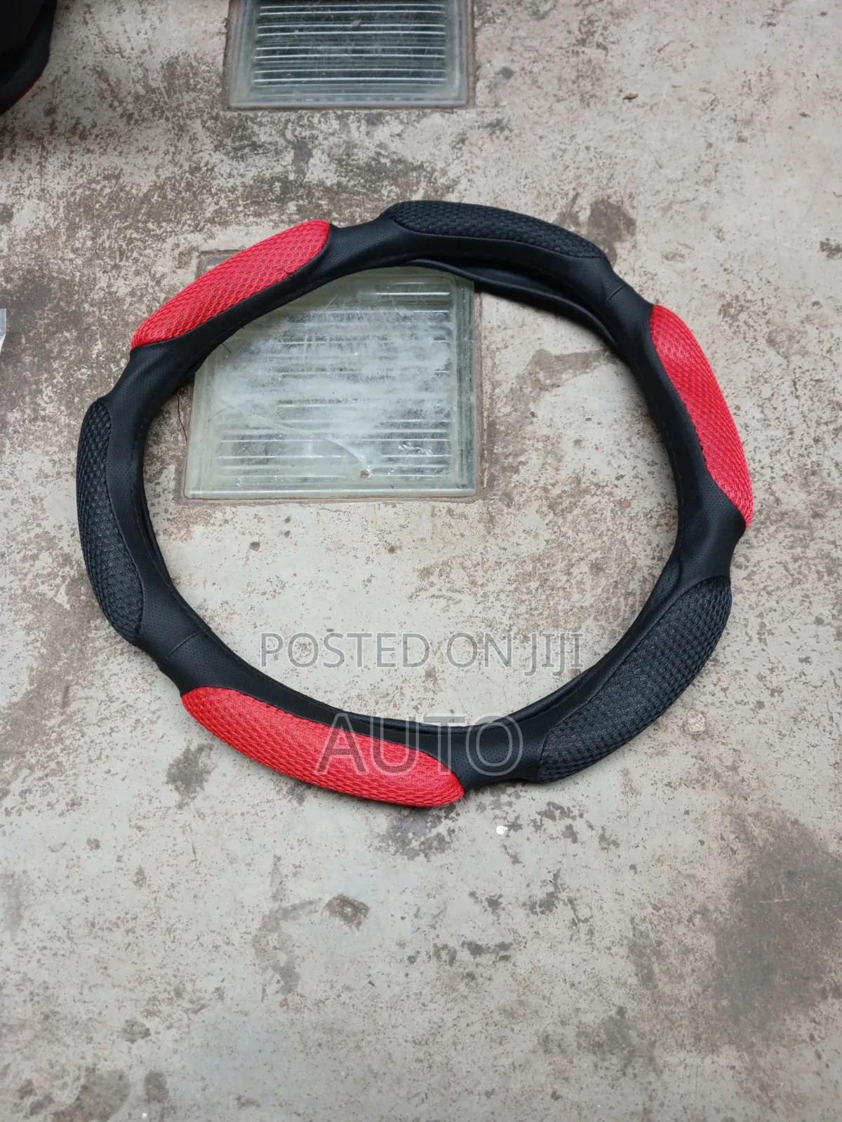 Sport Red Black Steering Wheel Cover – Anti Slip Grip Universal Fit
