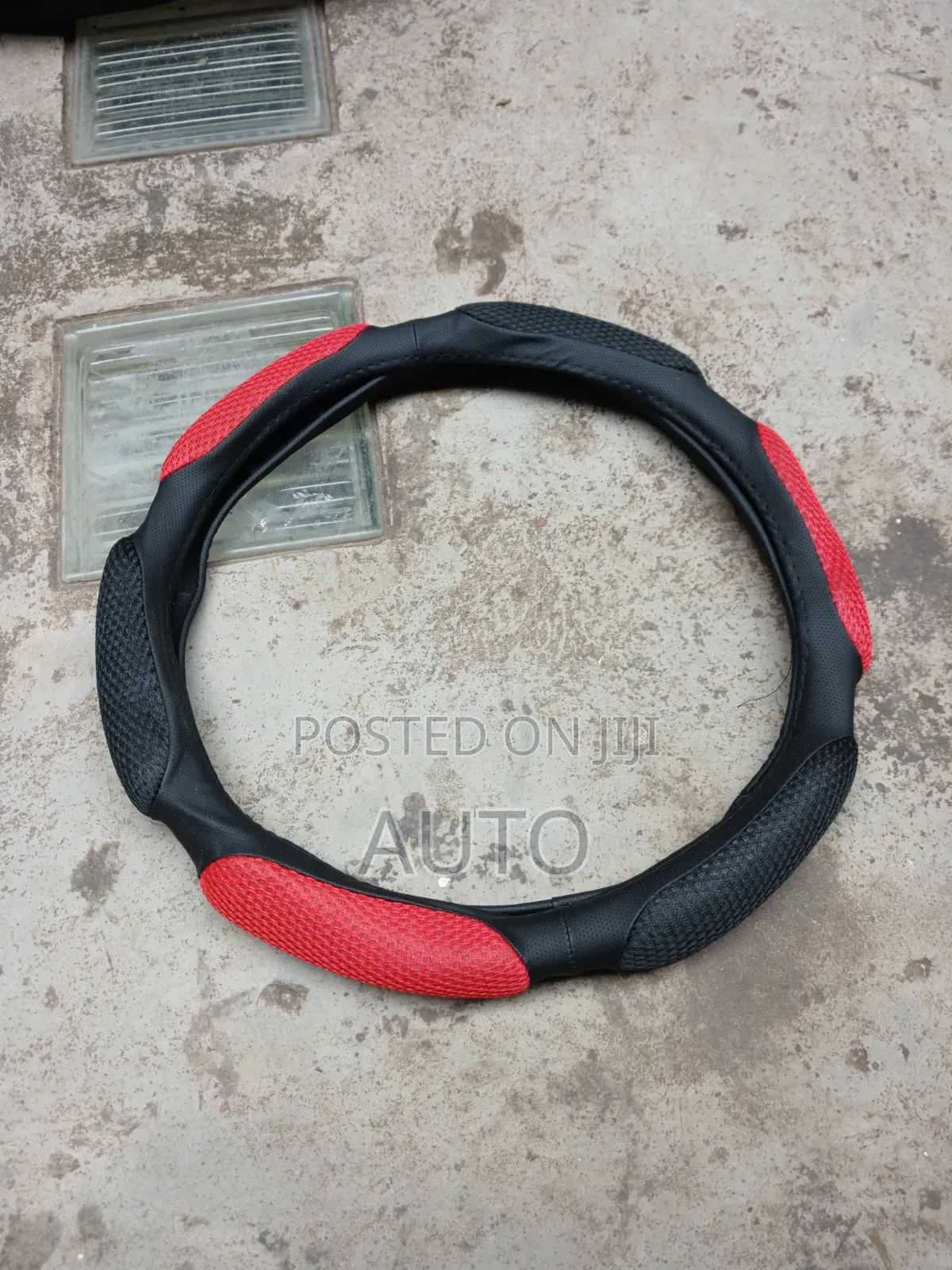 Sport Red Black Steering Wheel Cover–Anti-Slip Universal Car Steering