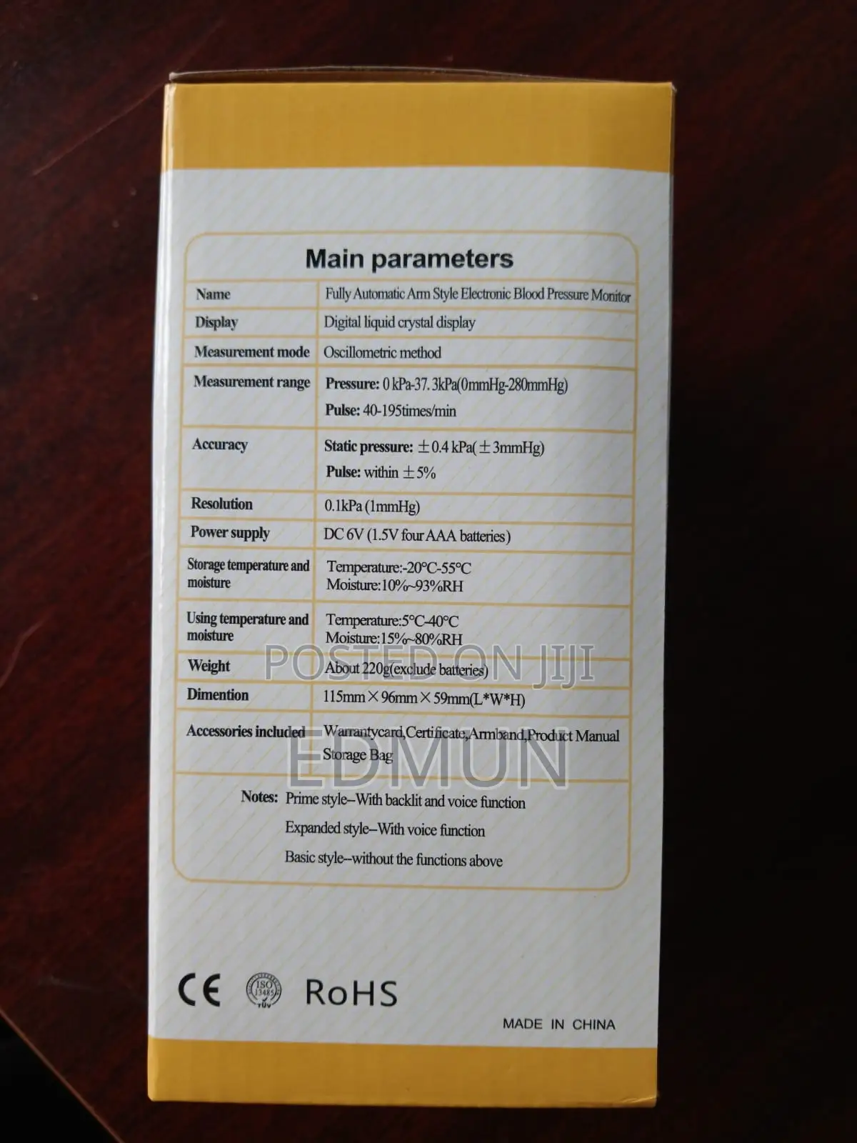 Electronic Blood Pressure Monitor