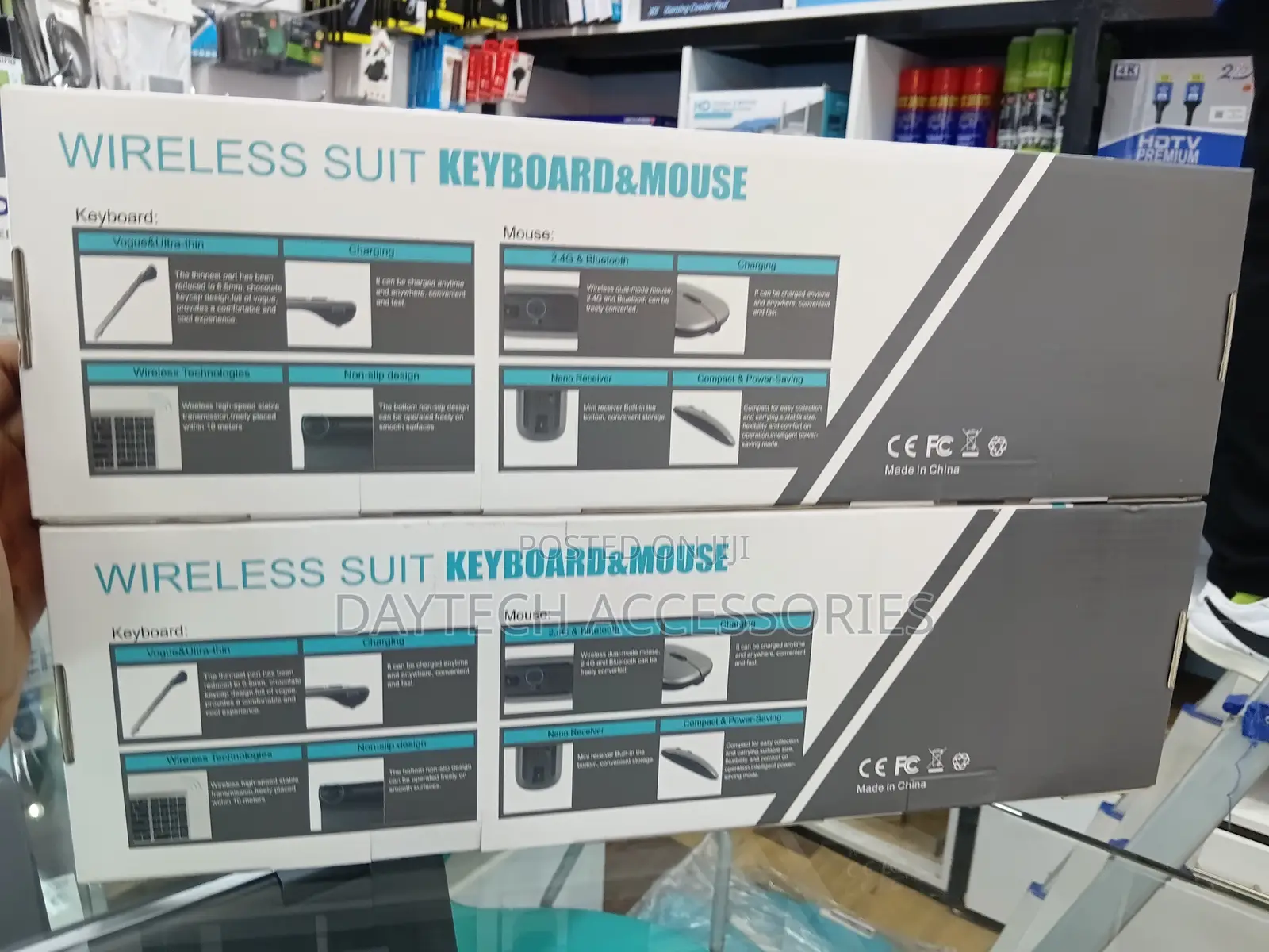 Rechargeable Wireless Keyboard Mouse Combo for Pc Smart Tv