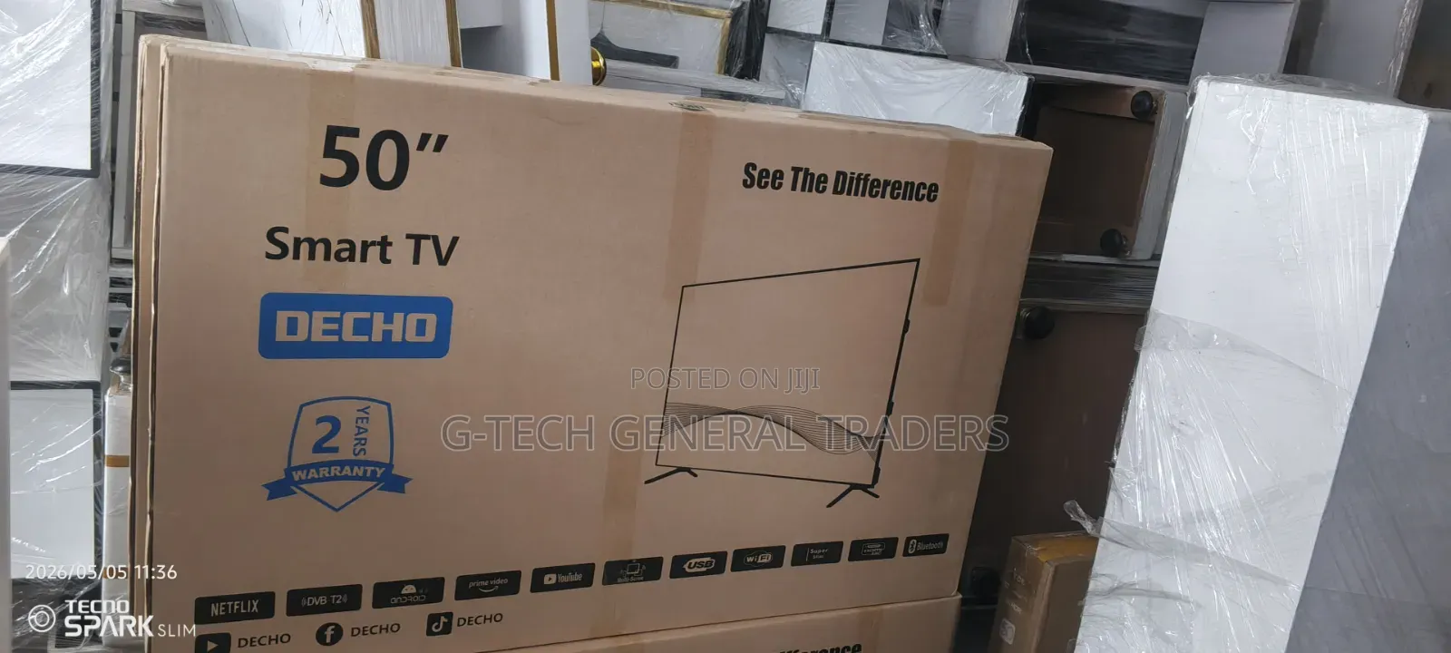 Decho 50inch Smart Android Frameless Led Tv, Youtube, Netflix