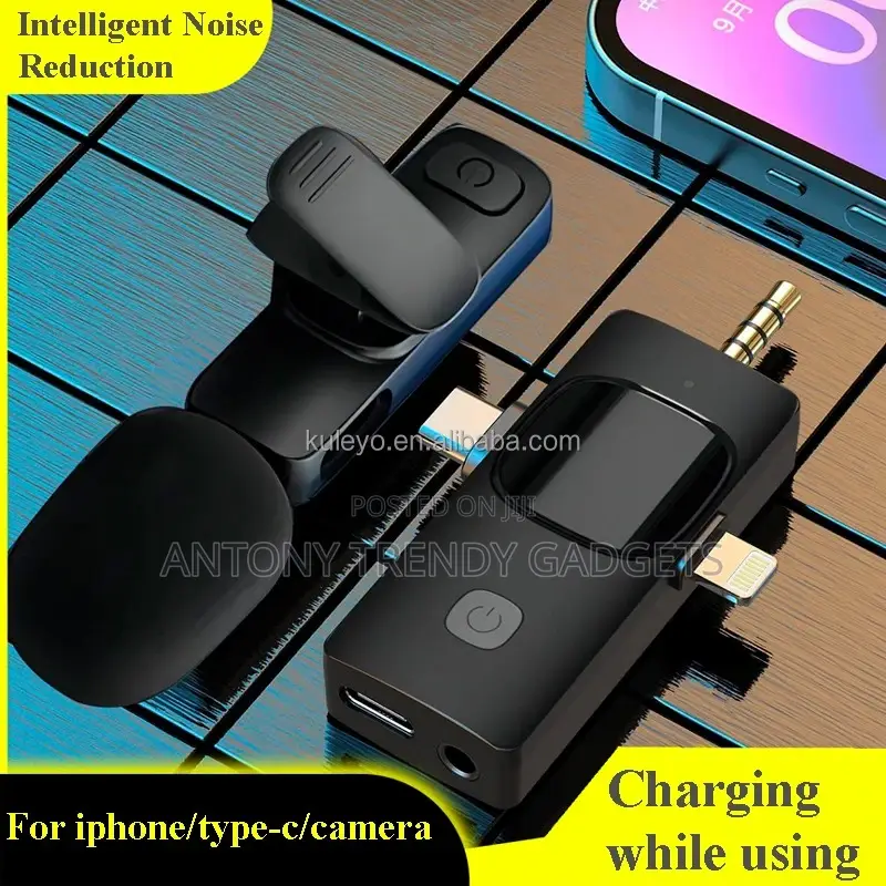  Wireless Dual Mic 3-in-1 Receiver 20m Vlog Kit