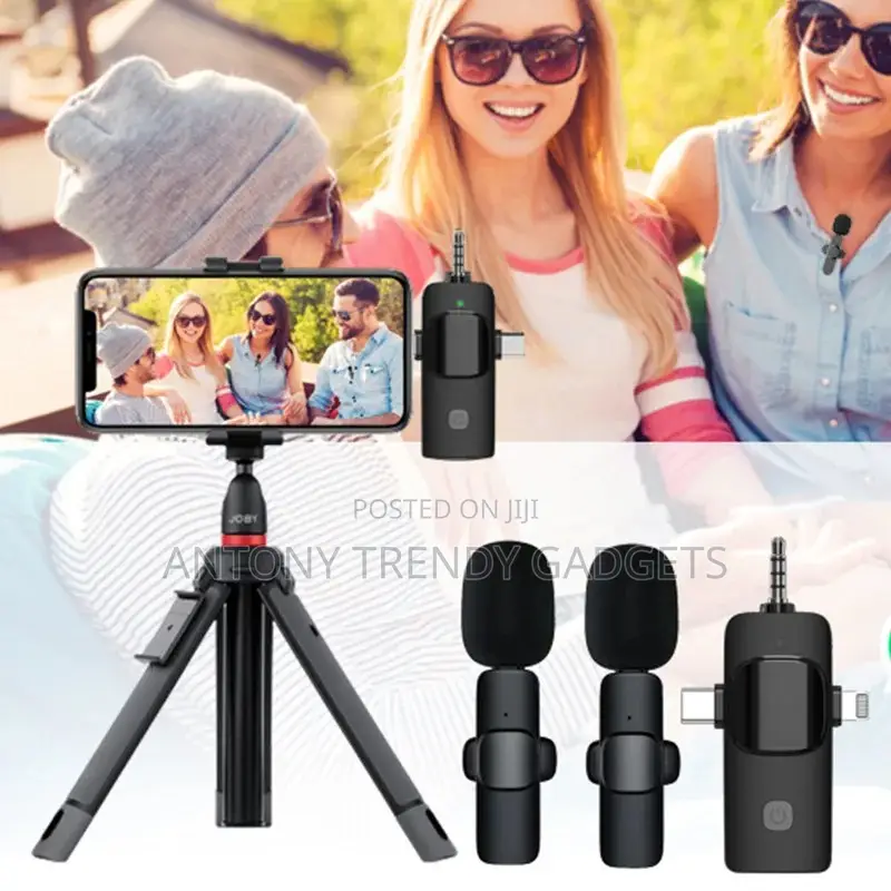 Clip on Wireless Mic Set for Streaming Recording