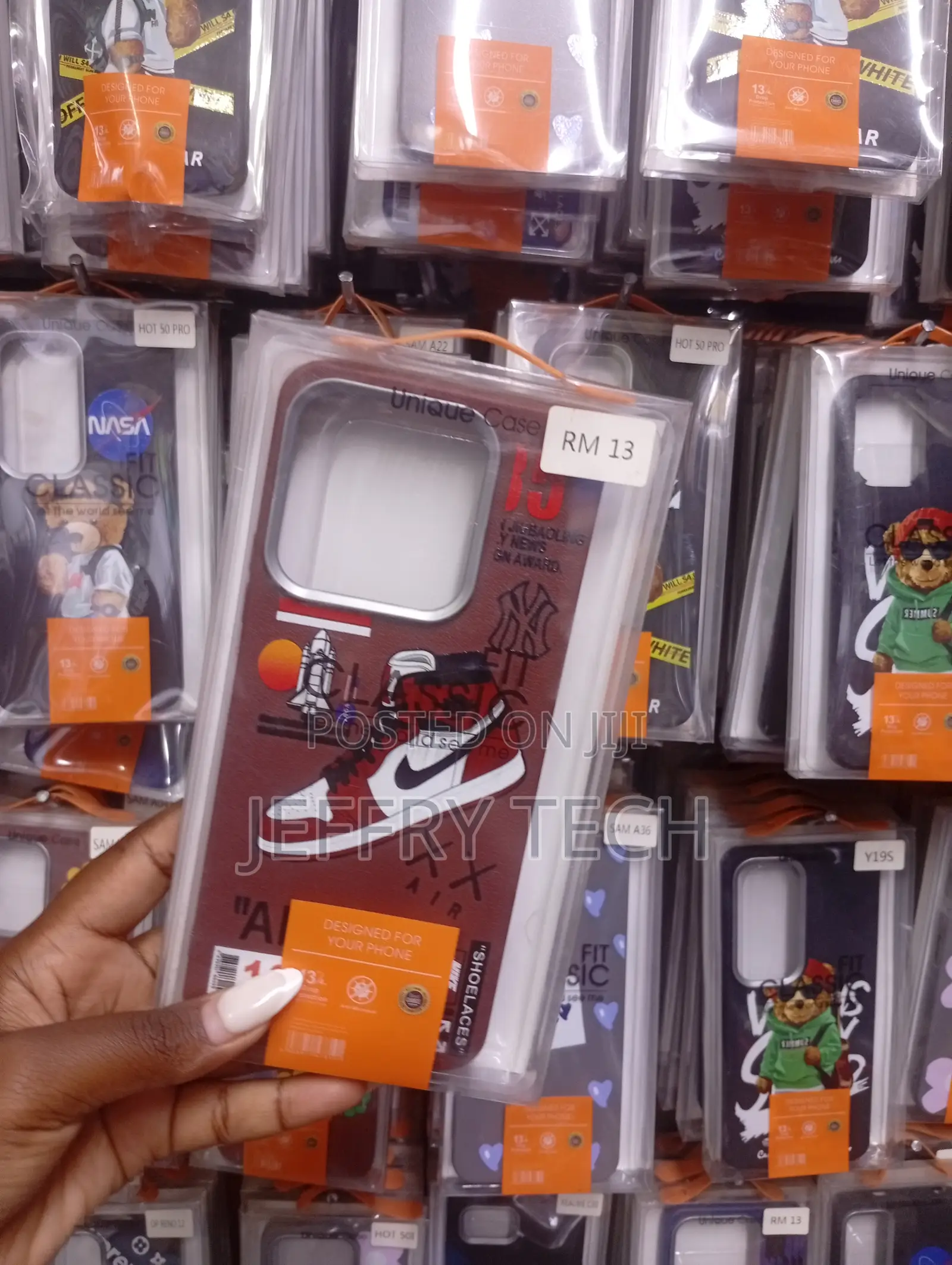 iPhone 13, Trendy Red Basketball Sneaker-Themed Phone Case