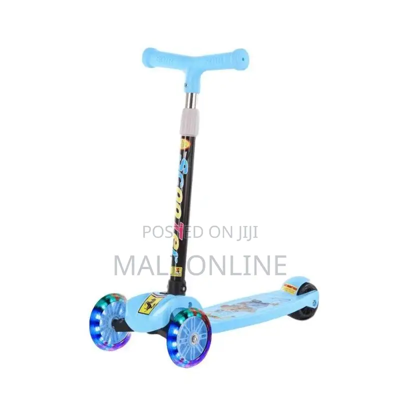 Mini Kids Kick Scooter Foldable Adjustable Height 3 Wheel Led Scooter