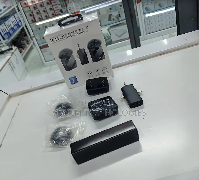 Portable F11-2 3in1 Wireless Lavalier Microphone