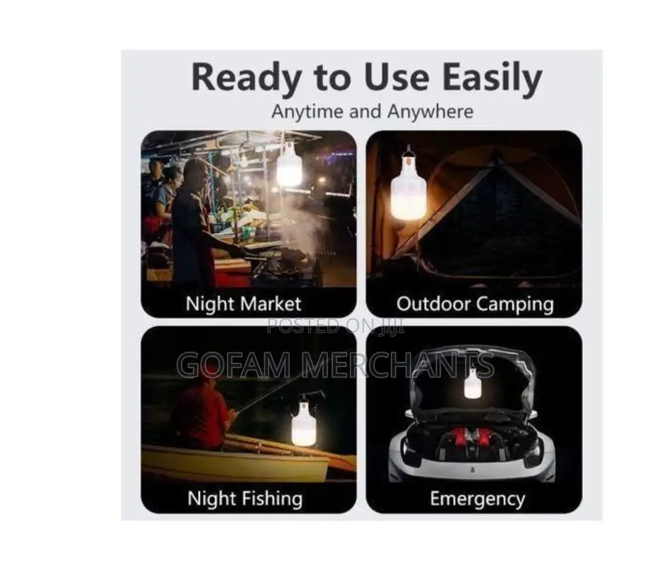 Dp Light Led Rechargeable Lamp Bulb With Usb - 50w