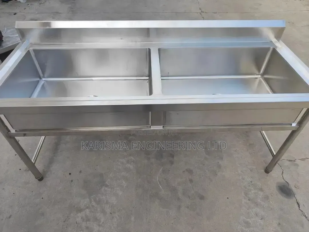 Stainless Steel Commercial Double Bowl Sink.