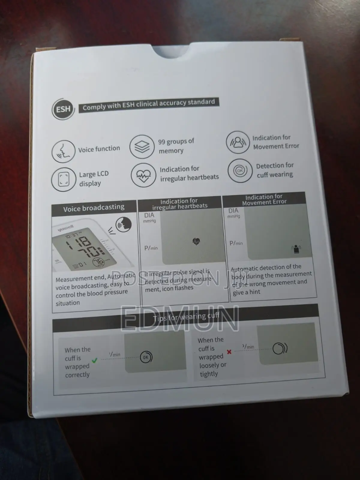 New Yuwell Electronic Blood Pressure Monitor