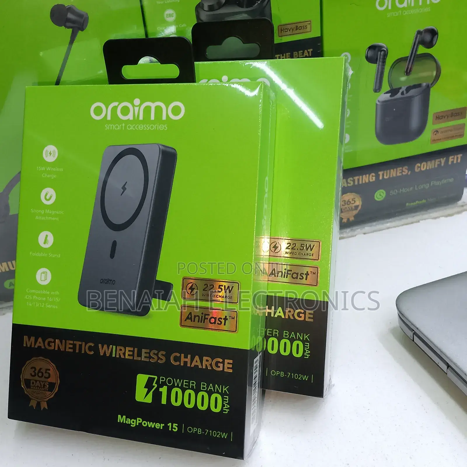 Wireless Powerbank 10000mah 22.5 Watts Compatible With iPhone