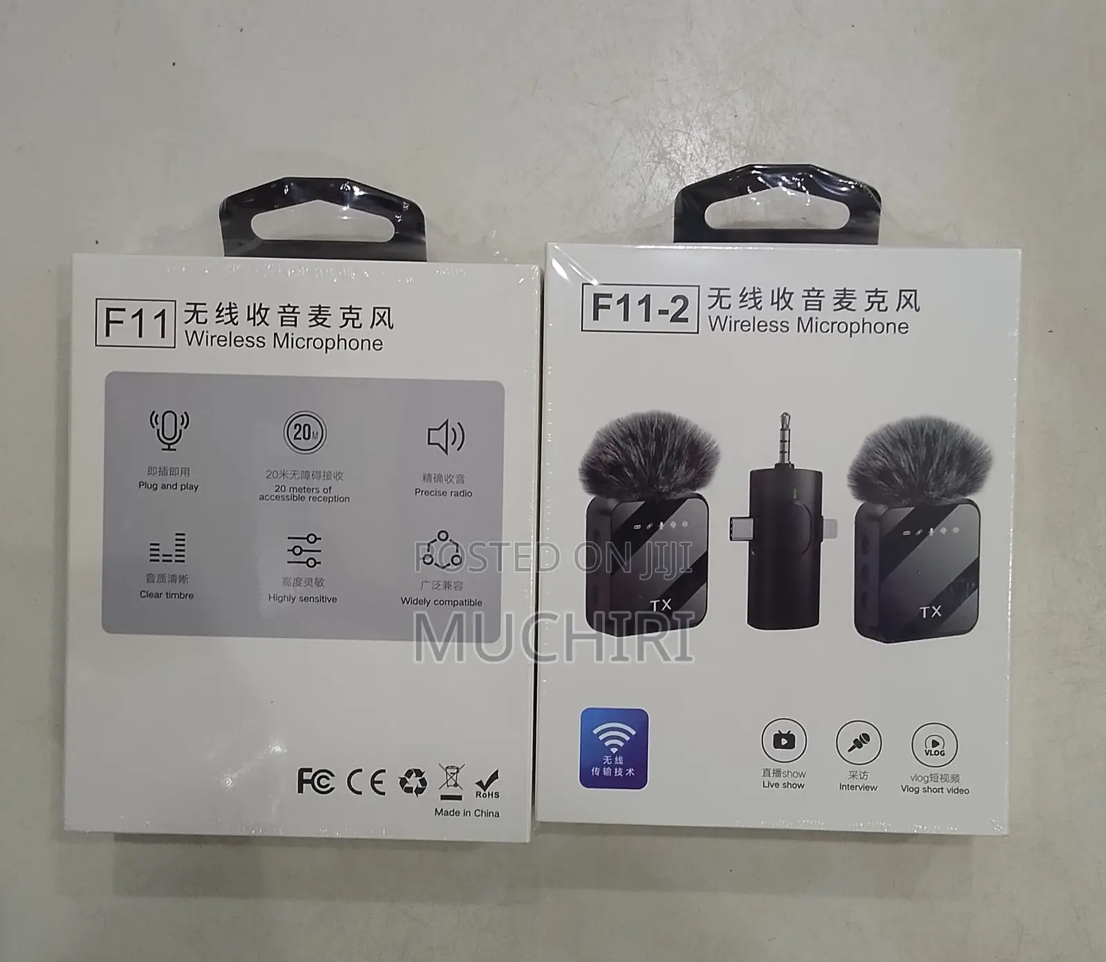 F11-2 Clip-on Wireless Microphone for Phone Camera