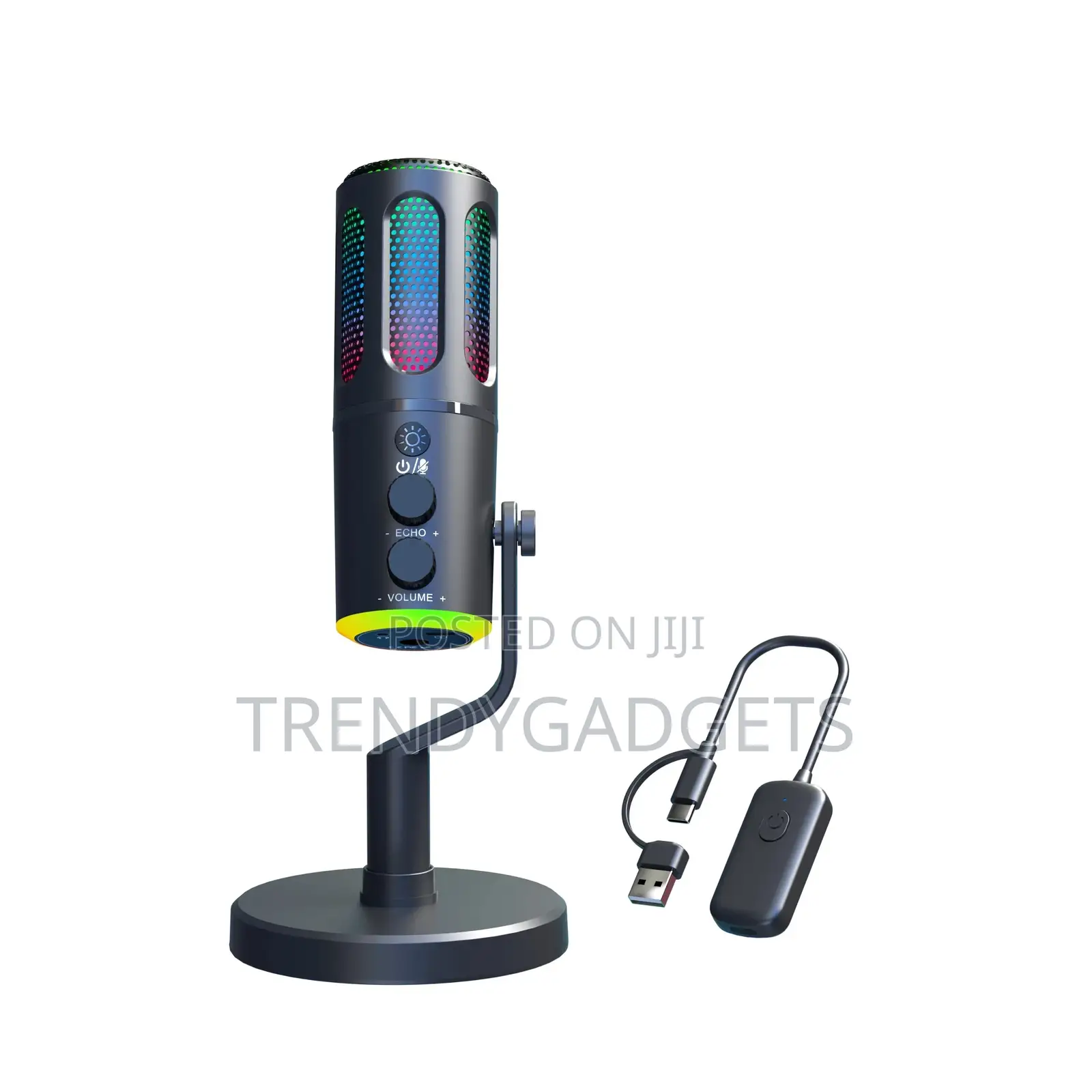Usb Microphone for Pc Streaming Podcast With RGB Light