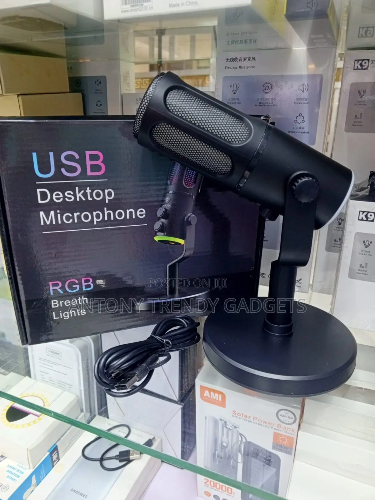 Usb RGB Gaming Microphone Noise Reduction Desktop Pc Mic