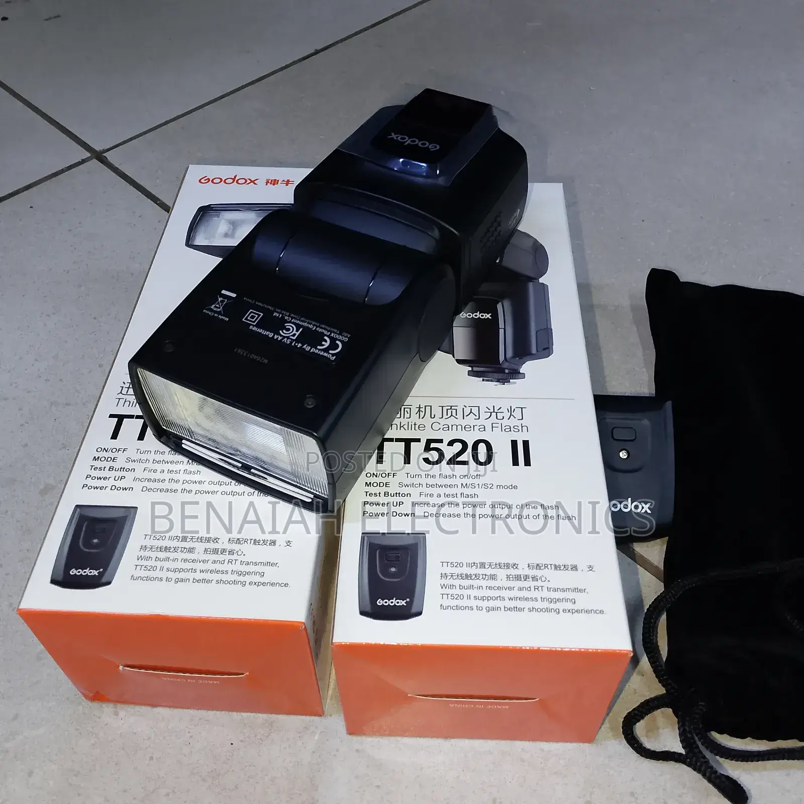 Camera Flash Tt520 With Inbuilt Receiver And Rt Transmitter