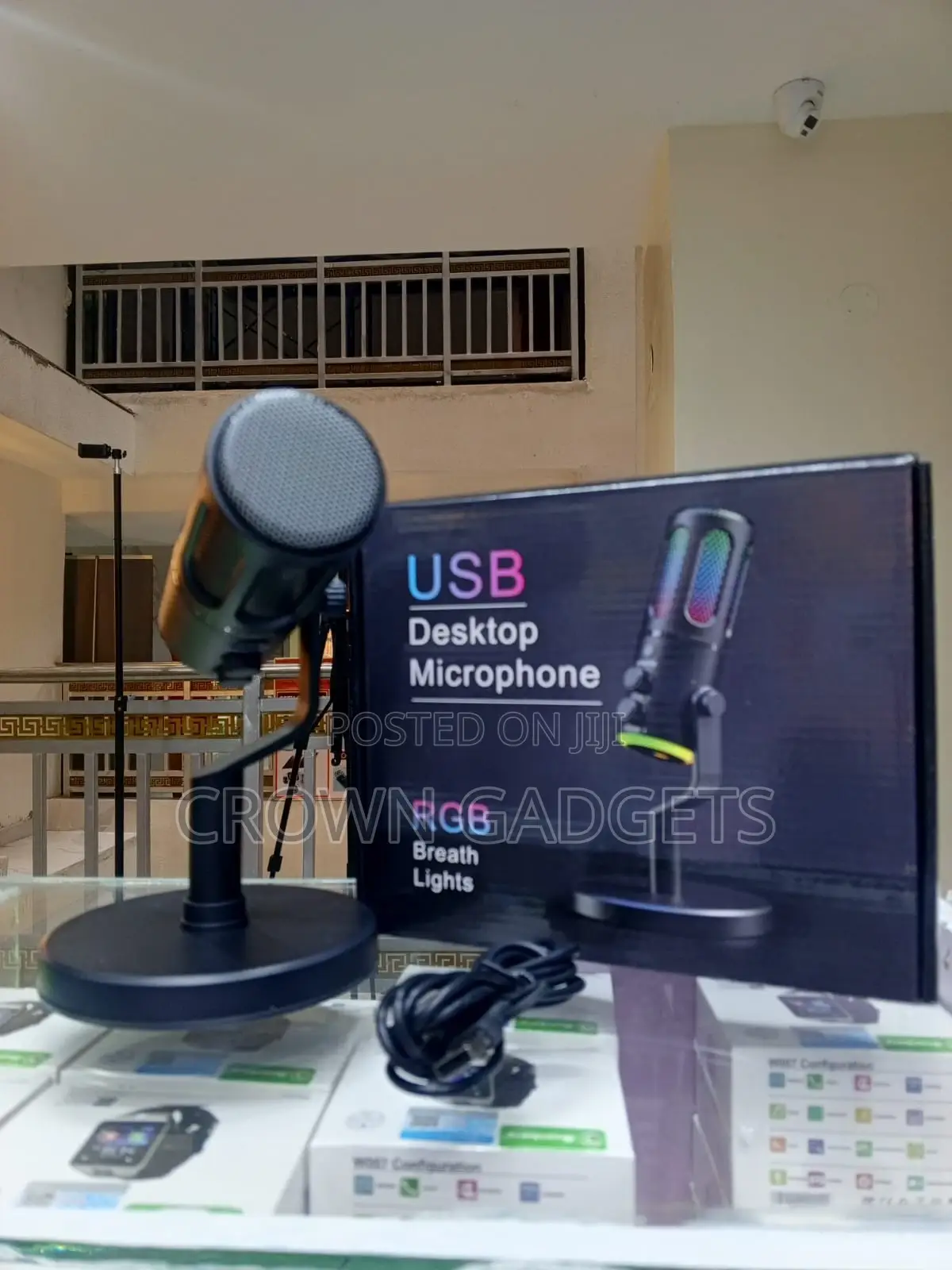 Usb Gaming Condenser Microphone With RGB Lights