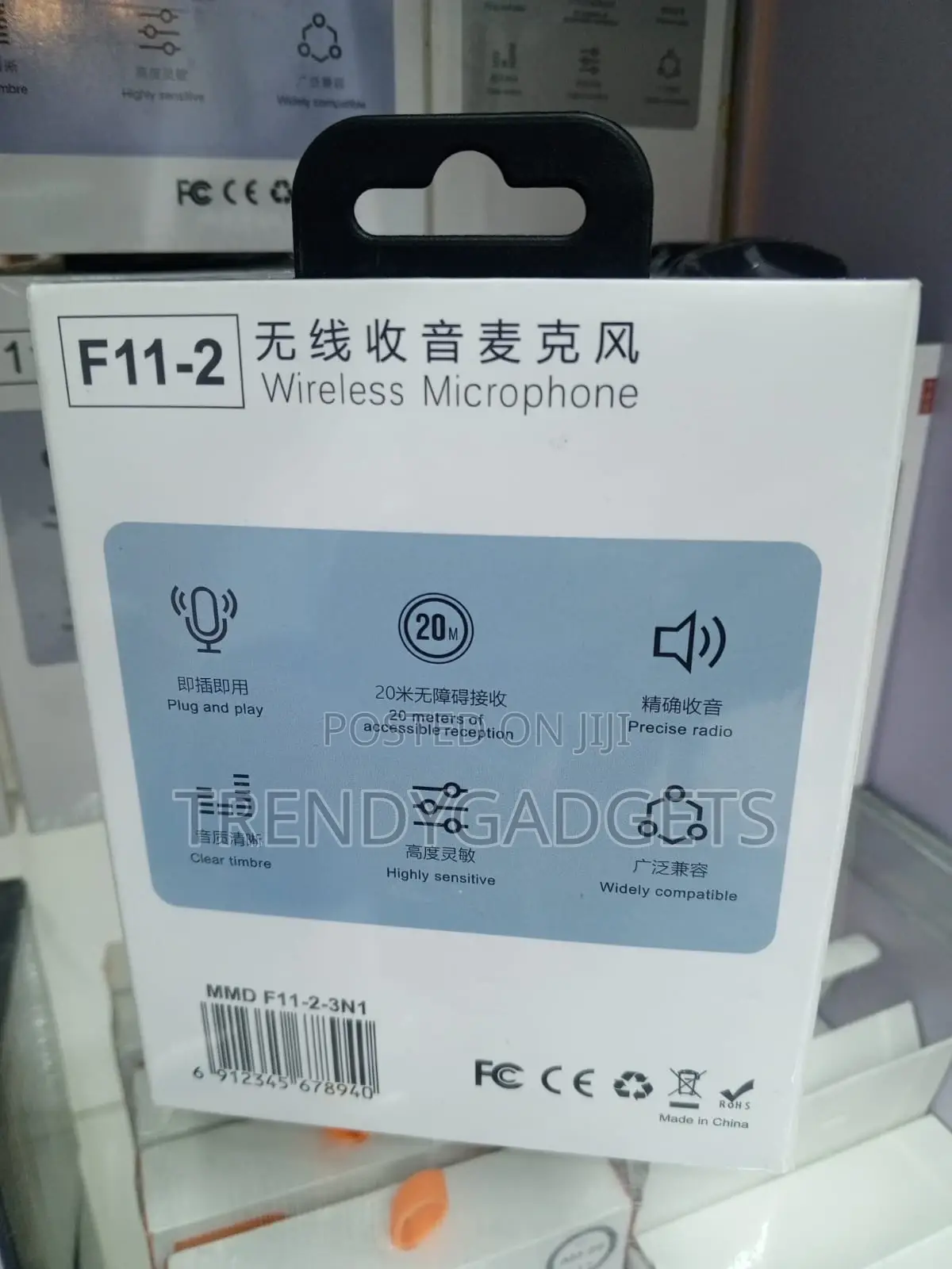 F11-2 Dual Wireless Mic 3-in-1 45m Range Vlog Interview