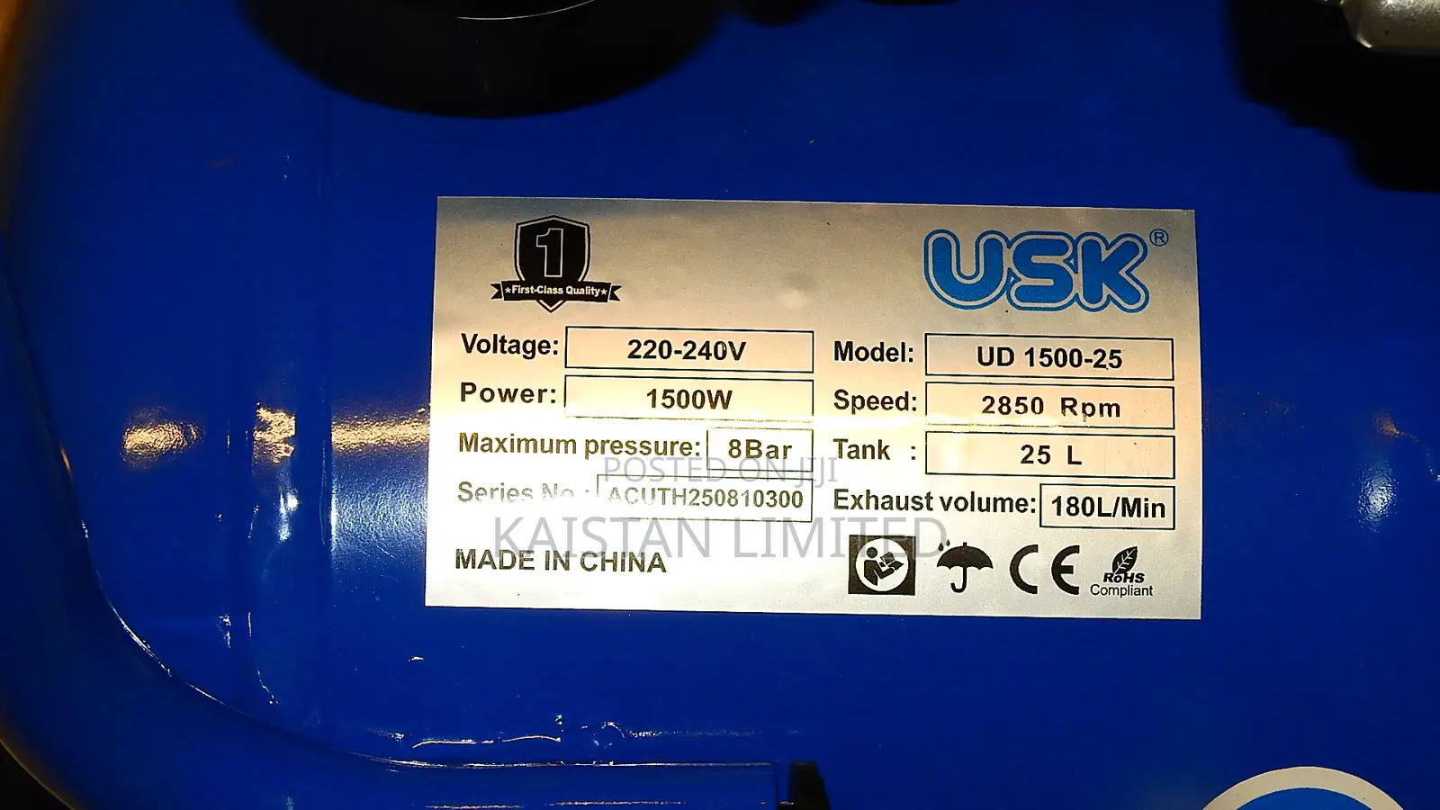 Usk 25l Air Compressor/ 1500w Compressor