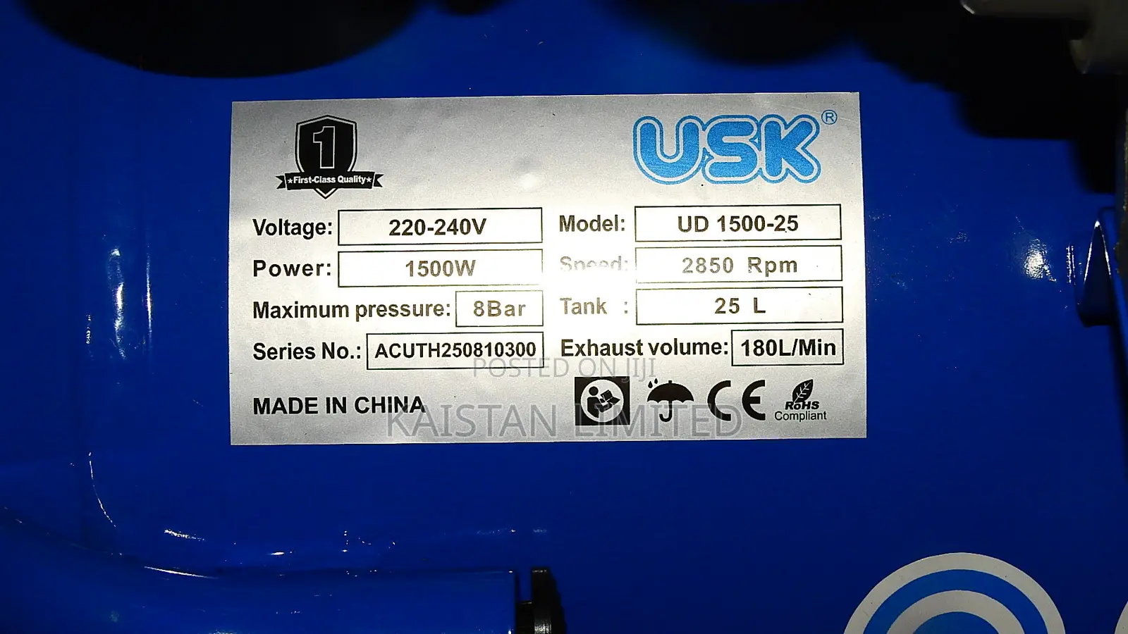 Usk 25l Air Compressor/ 1500w Compressor