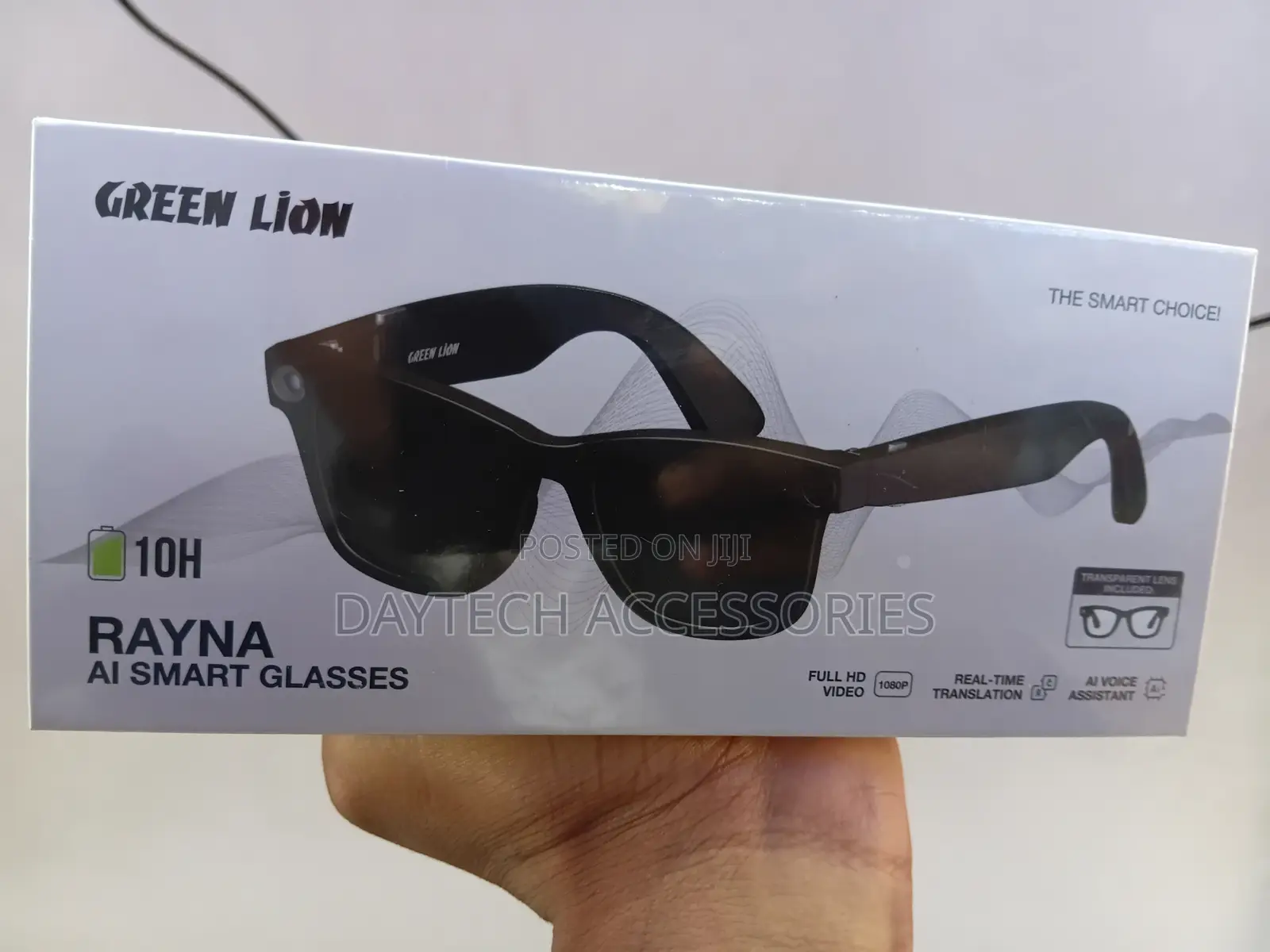 Green Lion Rayna Ai Smart Glasses - Black