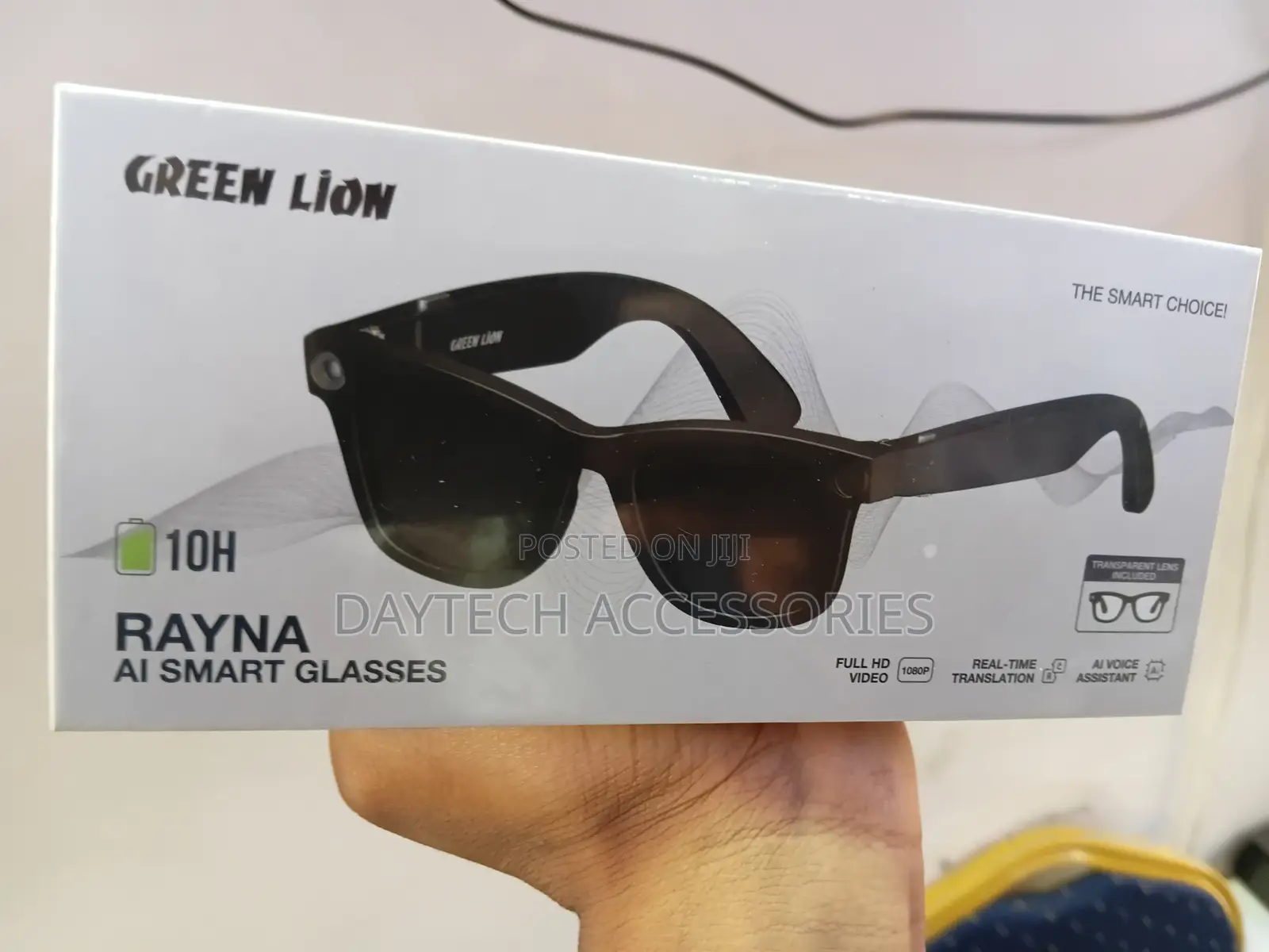 Green Lion Rayna Ai Smart Glasses - Black