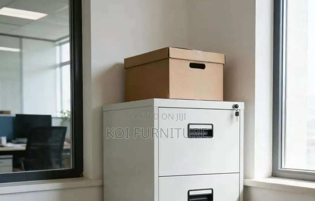 Office Cabinet; Executive Office Cabinet With Three Steel Drawers