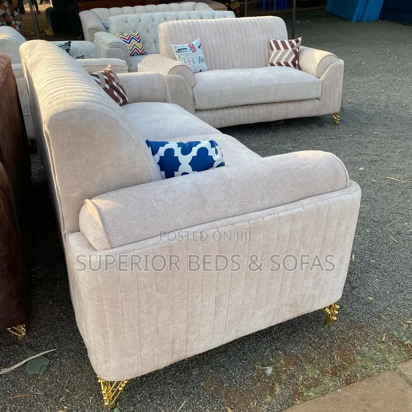 Quality Beige 2 Seater Sofa