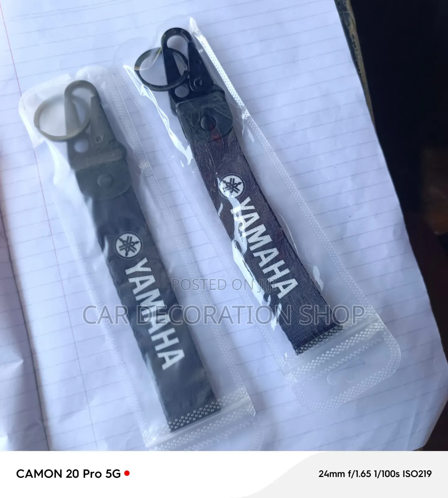 2pc Yamaha Both Sides Embroidered Logo Key Tags Holders
