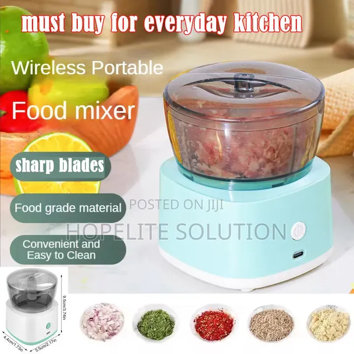 *New Arfood Processor Rechargable 2in1 Chopper