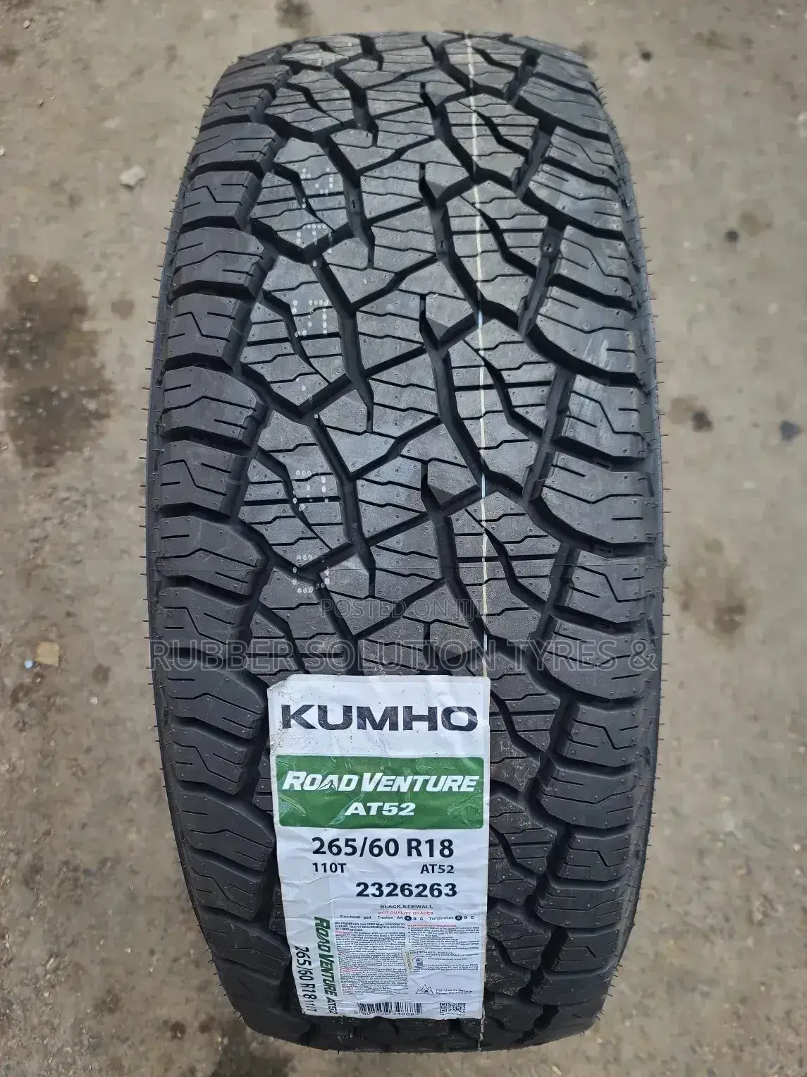 265 /60 R18 Kumho Tyres Roadventure a/T52 All-Terrain