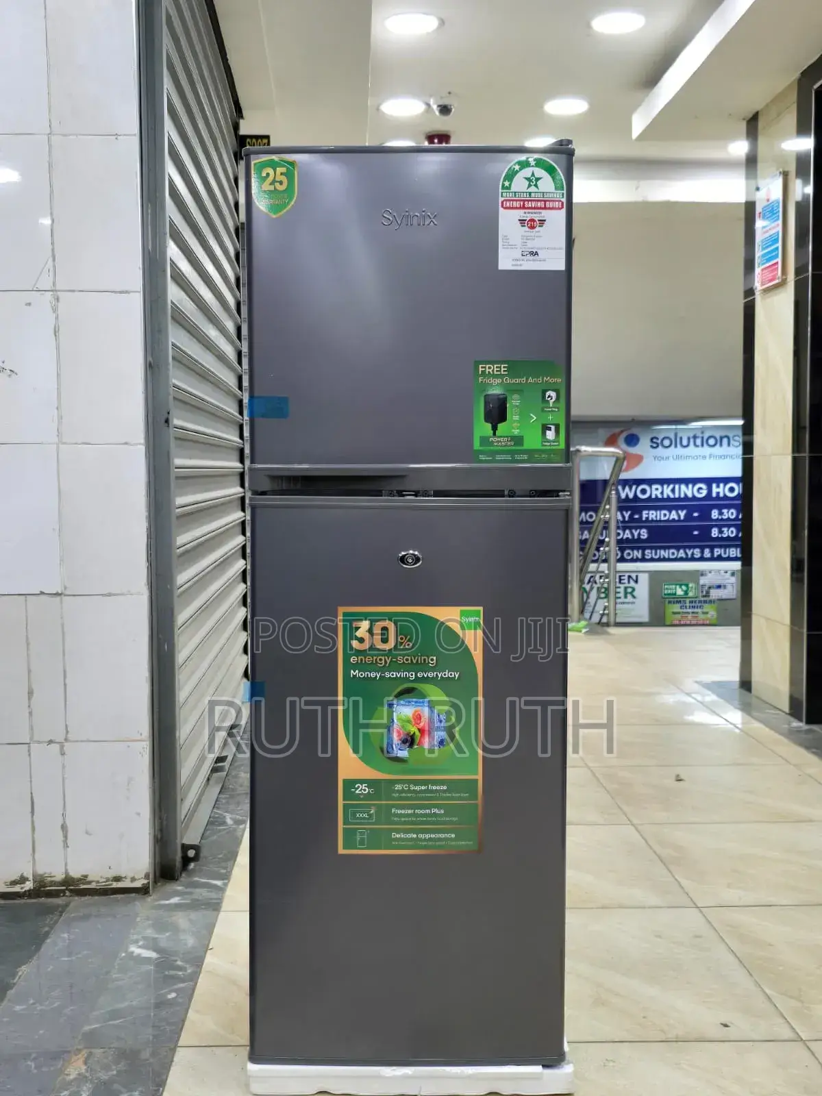 Syinix 137litres Double Door Fridge