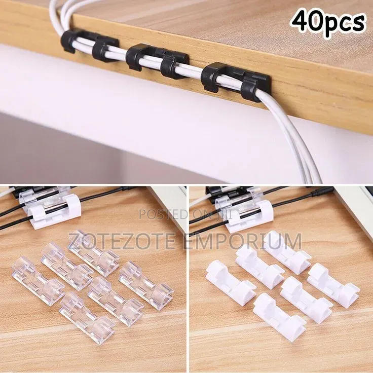 Cable, Organizers/Manager With Adhesive, For Home And Office Use