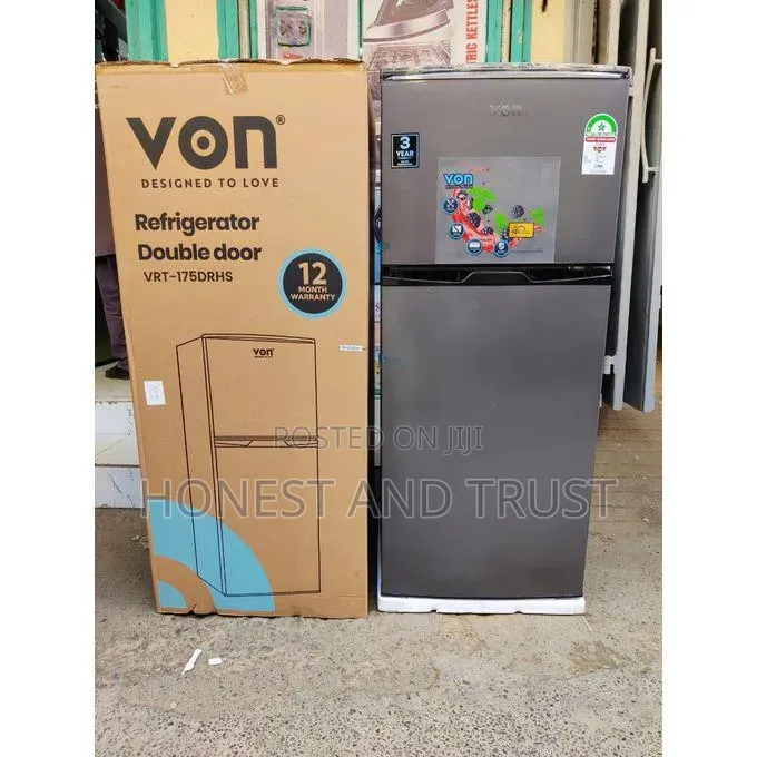 Von VRT-175drhs Top Mount Fridge Direct Cool, 175l - Silver.