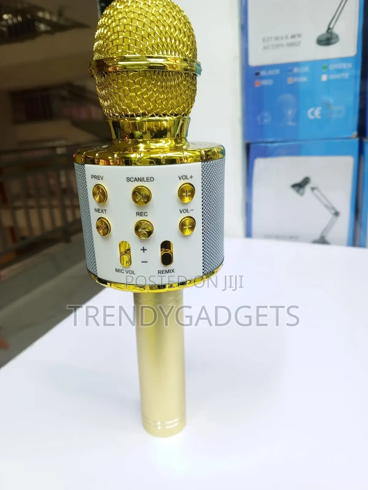 Ws-858l Bluetooth Karaoke Mic Led Lights Usb Tf Player