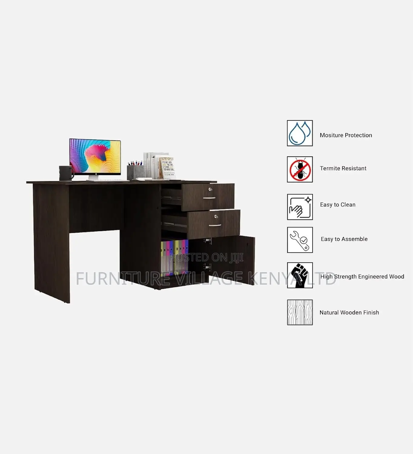 Generic Brown Home Office Computer Desk-120cm