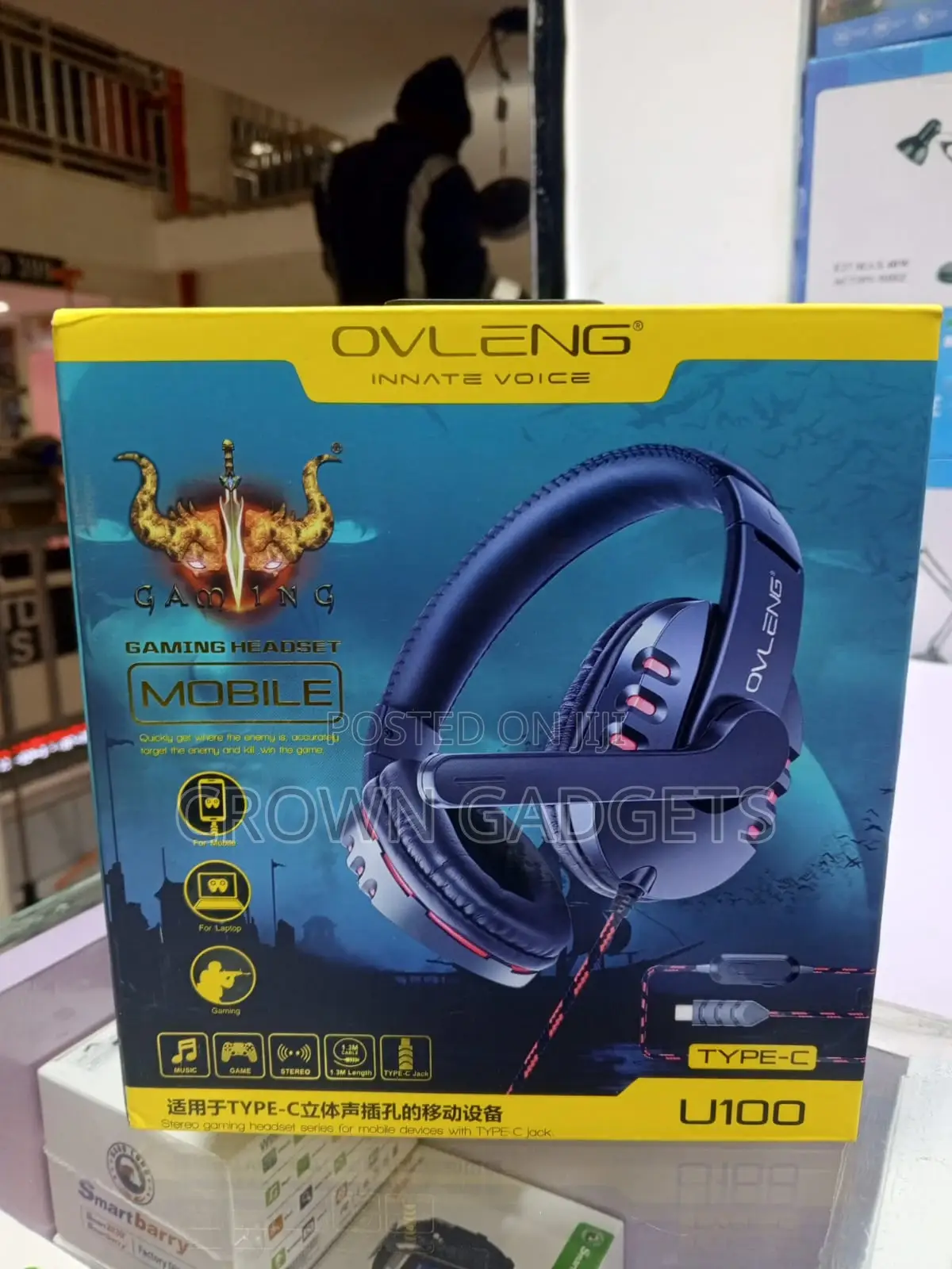Ovleng U100 Gaming Headset Deep Bass Noise Mic Type-C